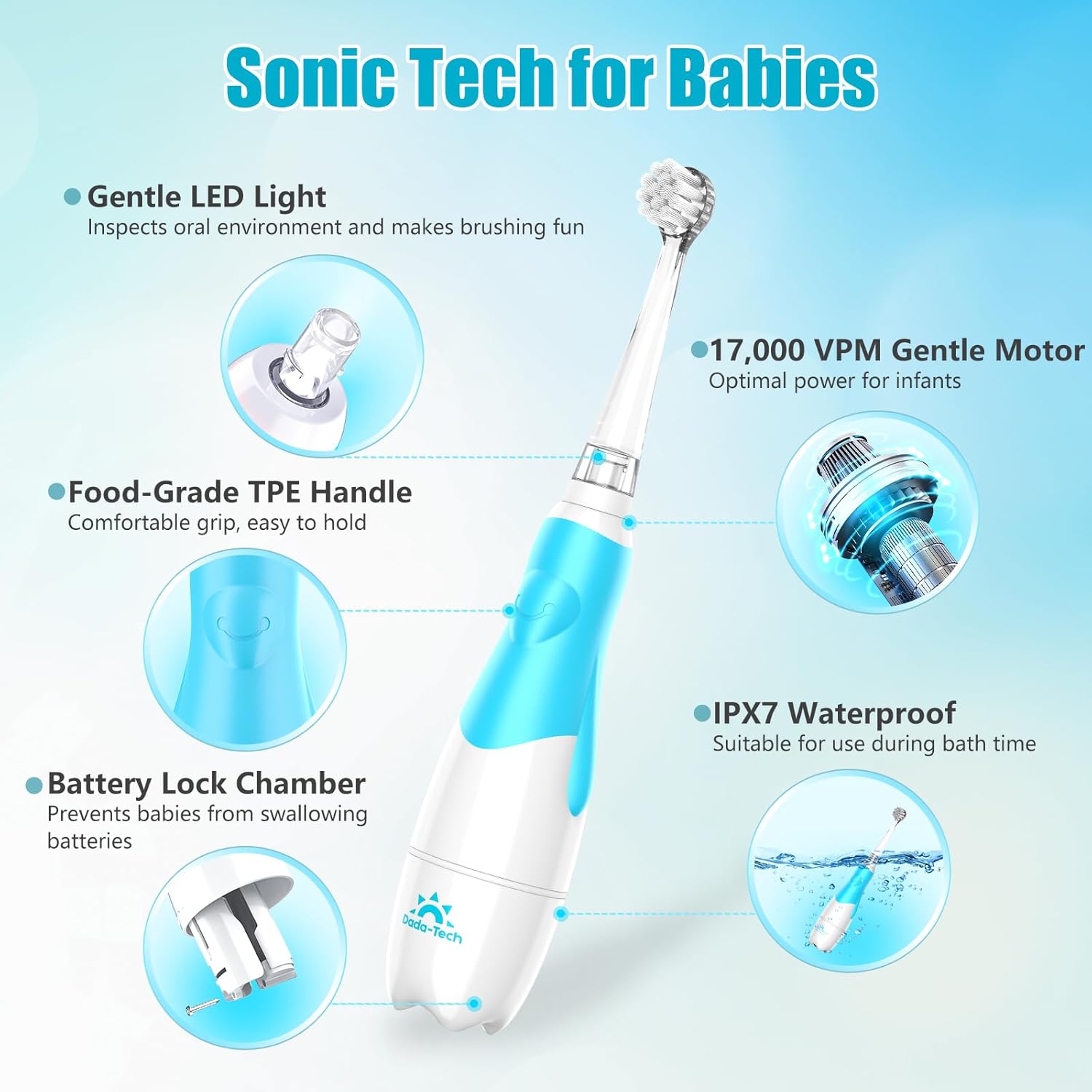 DADA-TECH Baby Toothbrush Blue