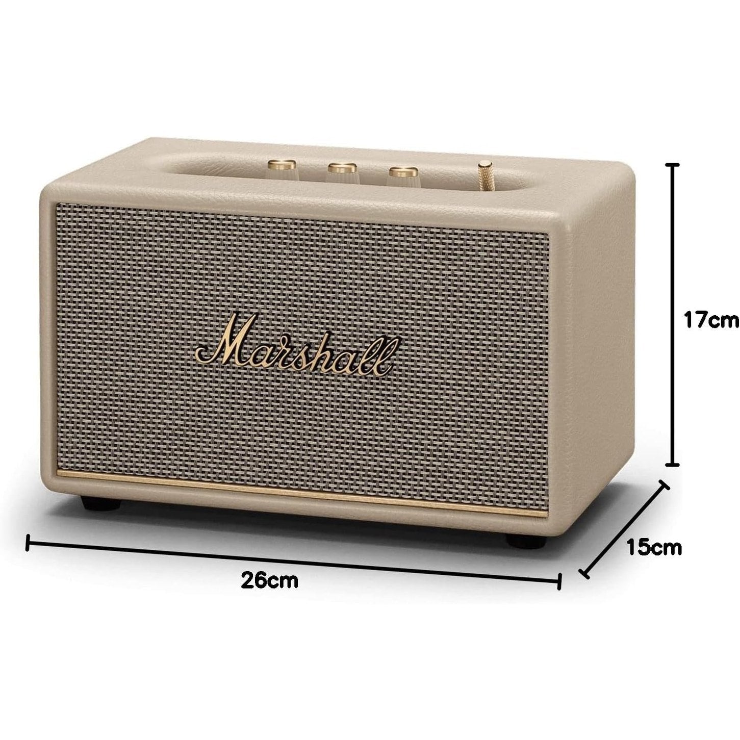 Marshall Acton III 60W Premium Home Wireless Speaker with Bluetooth 5.2 and Multiple Inputs - Enjoy signature Marshall sound | Cream