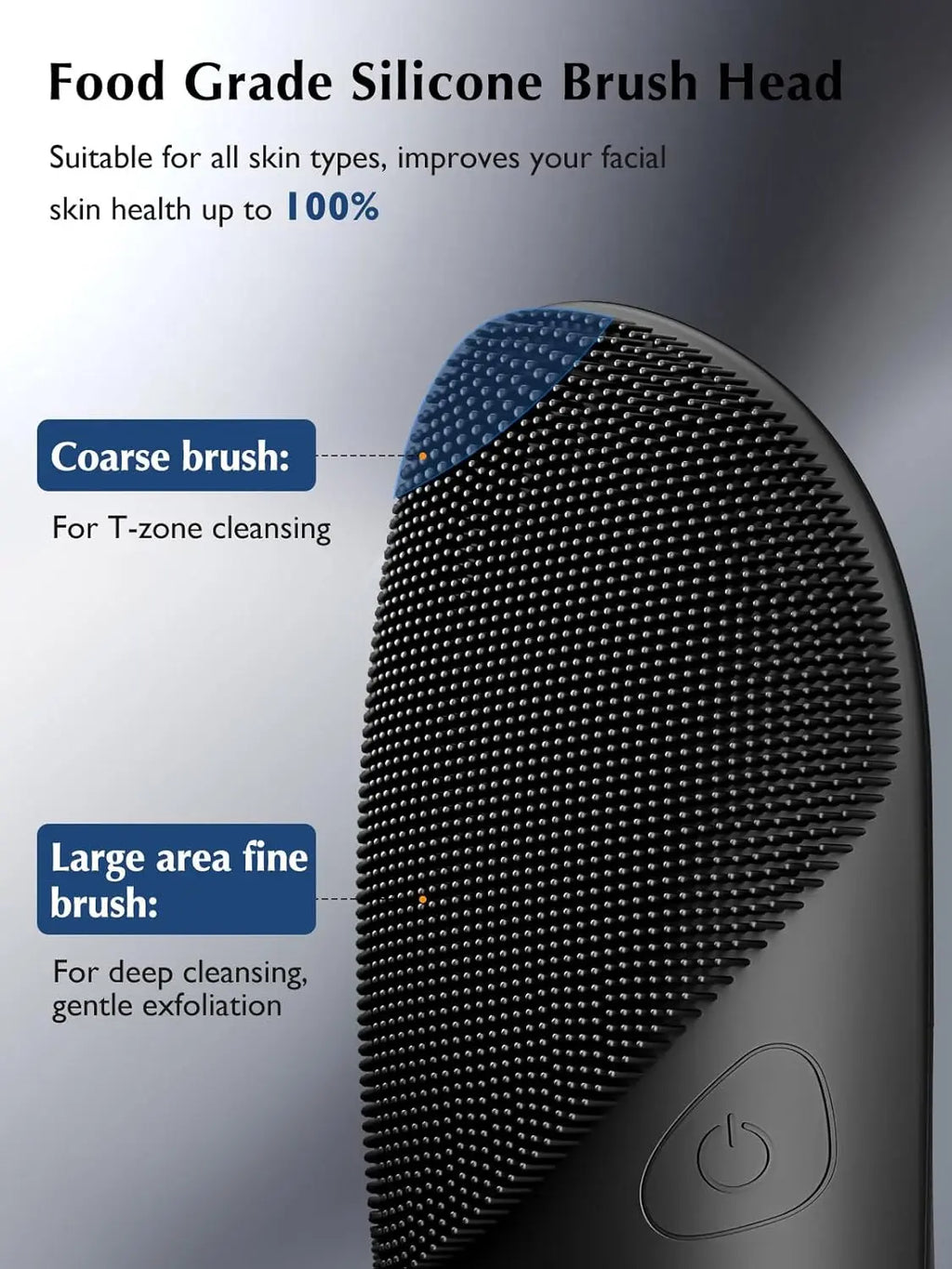 COSLUS Facial Cleansing Brush Face Scrubber: IPX7 Waterproof Rechargeable Face Wash Brush, 4 Cleansing Modes with Eye Protection, Electric Silicone Cleanser Spa for Cleaning, Exfoliating, Massaging