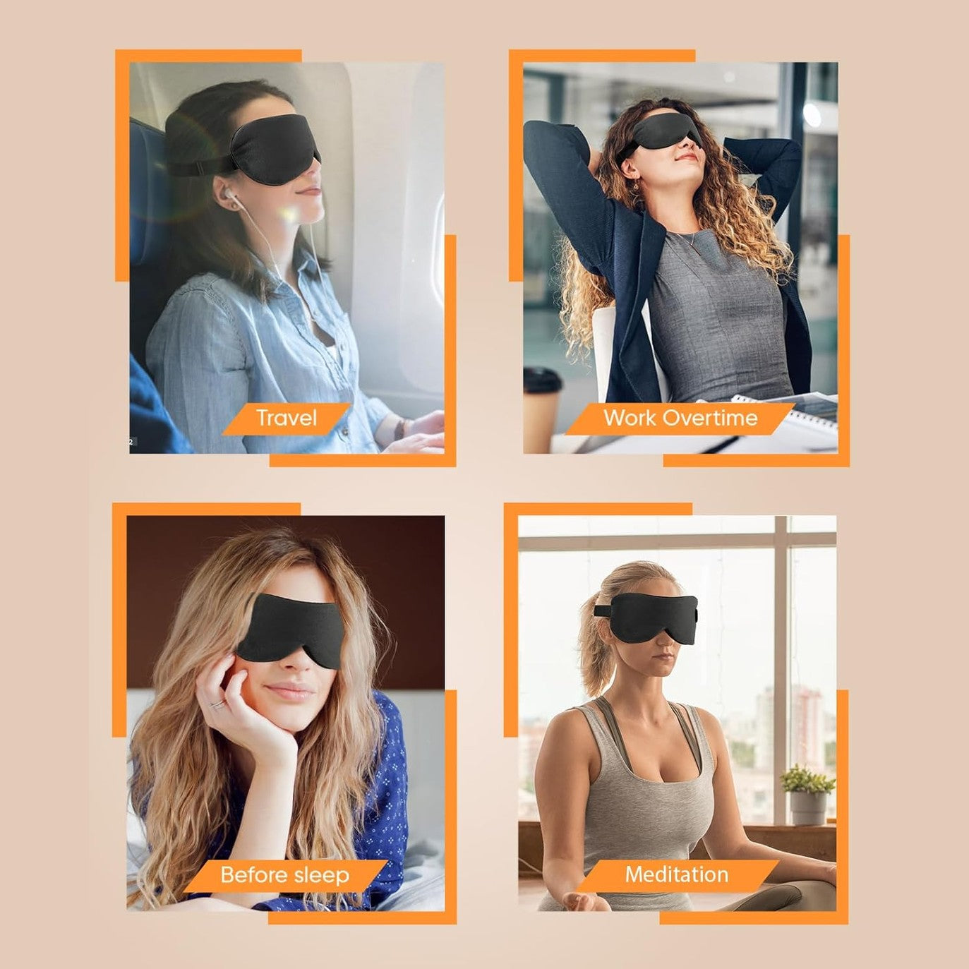 Heated Eye Mask, Heated Eye Mask Cordless, Warm Eye Compress for Blepharitis and Dry Eye, Light Blocking Heat Eye Mask for Men Women 1000mAh Rechargeable Dry Eye Mask (Black)