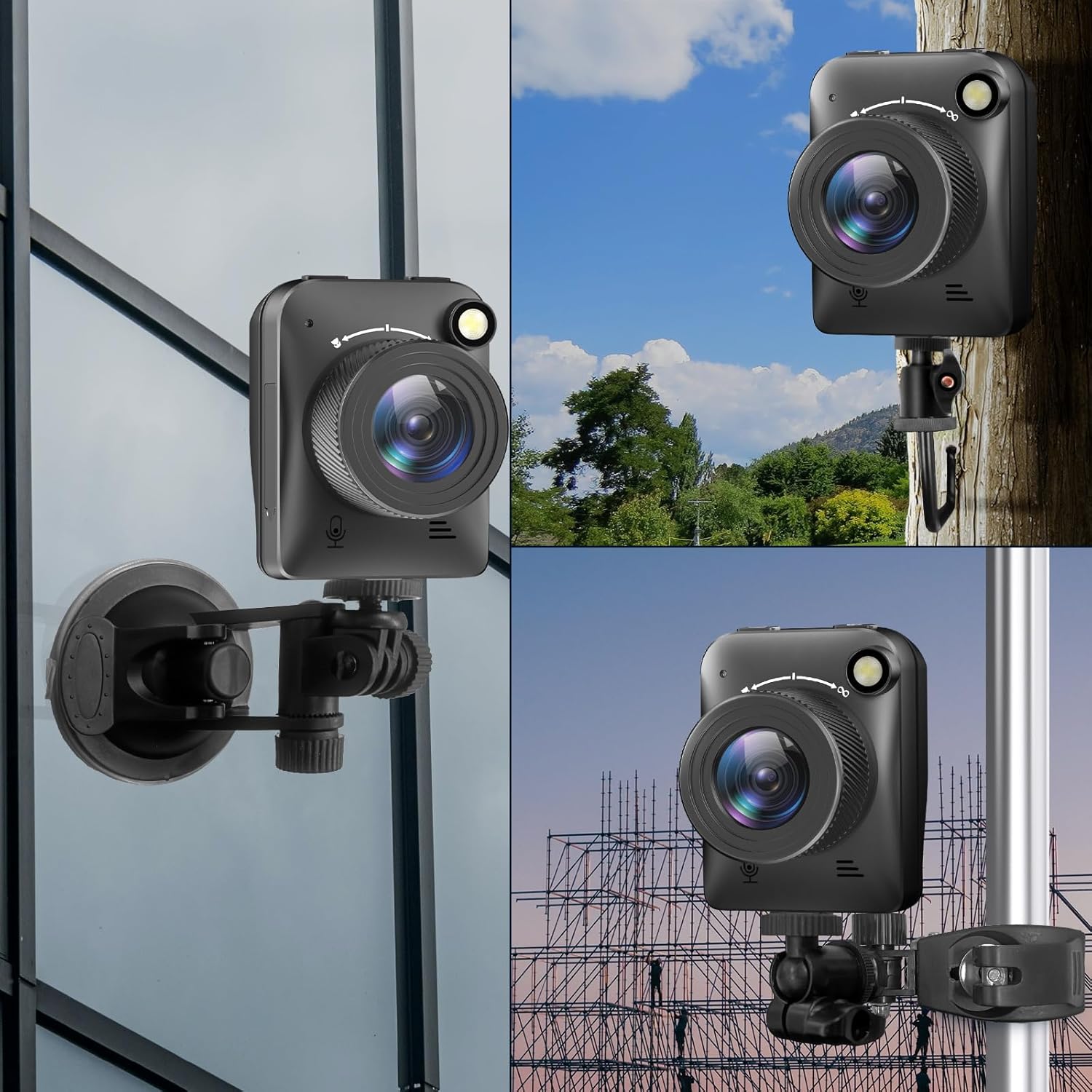 Time Lapse Camera, 4K FHD Time-Lapse Camera for Outdoor Use, Waterproof According to IP66, for Recording Construction, Weather and Plants, 6 Months Battery Life, 32 GB TF Card Included