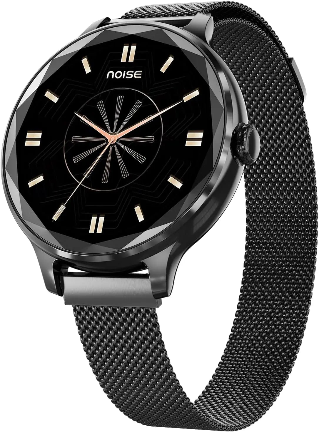 Noise Diva Smartwach for Women with AI Voice Assistant, 100+ Watchfaces, Sleep Tracker, Female Cycle Tracking, BT Calling, AMOLED Display, Water & Dust Resistant, 1 Year Warranty (Black link)