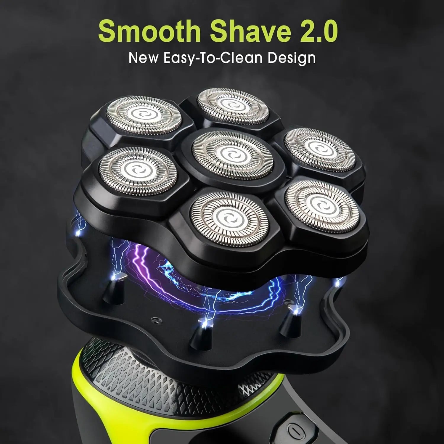 Telfun 7D Head Shavers for Bald Men, Detachable Head Shaver LED Display Dry/Wet Bald Head Shavers for Men, IPX7 Waterproof Head Shavers for Men with Type-C Charge