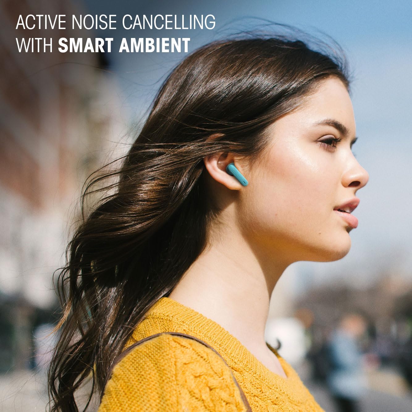 JBL Wave Flex 2 Wireless Bluetooth In-Ear Headphones with 40H Playback Time, Pure Bass Sound, Smart Ambient Technology, IP54 Water and Dust Proof, Multipoint Connection, Pink