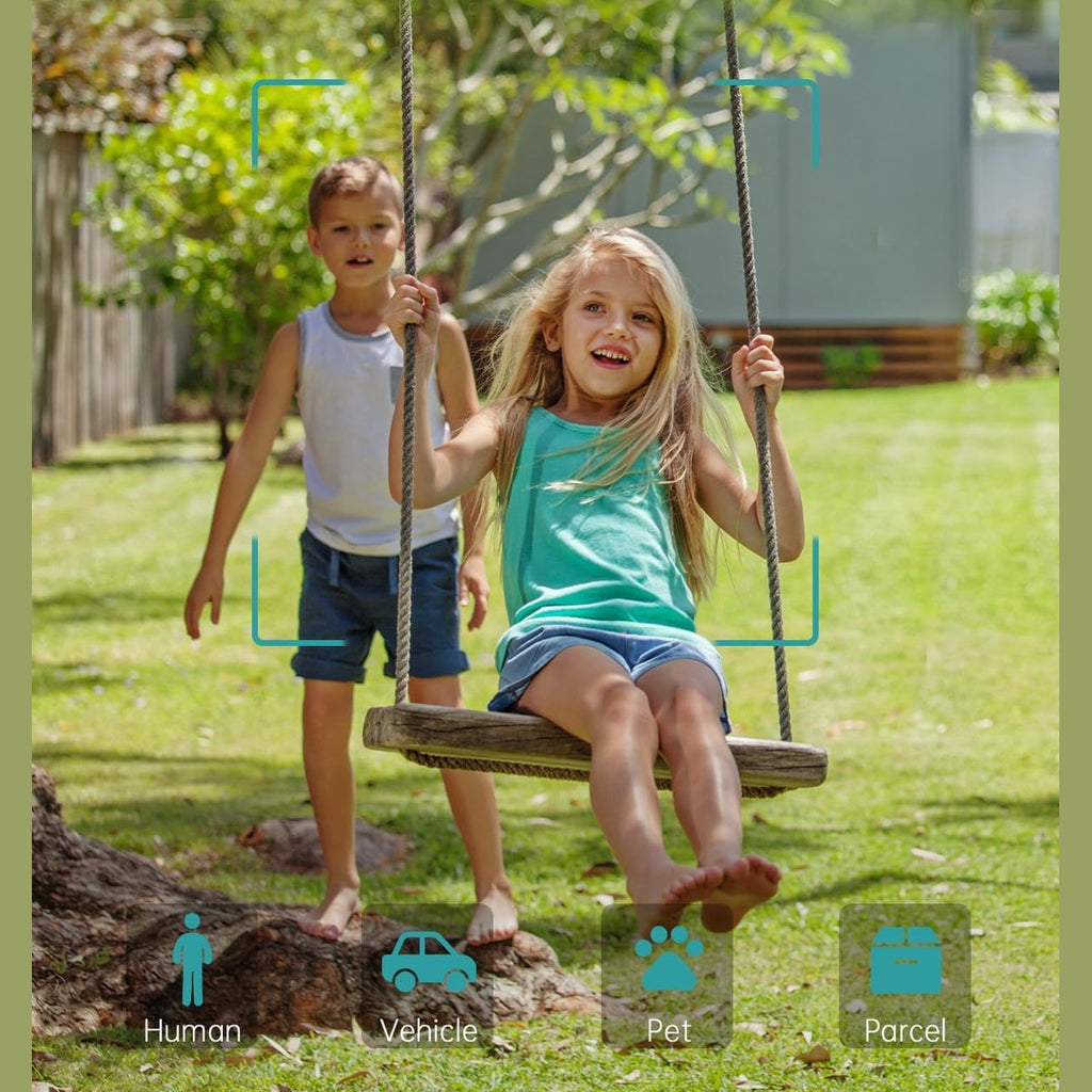 ZUMIMALL Wireless Outdoor WiFi Surveillance Camera - Solar Panel, 360° PTZ Outdoor Camera 2.4GHz, Surveillance Camera with Night Vision Colour, Two-Way Audio, PIR Siren (3MP)