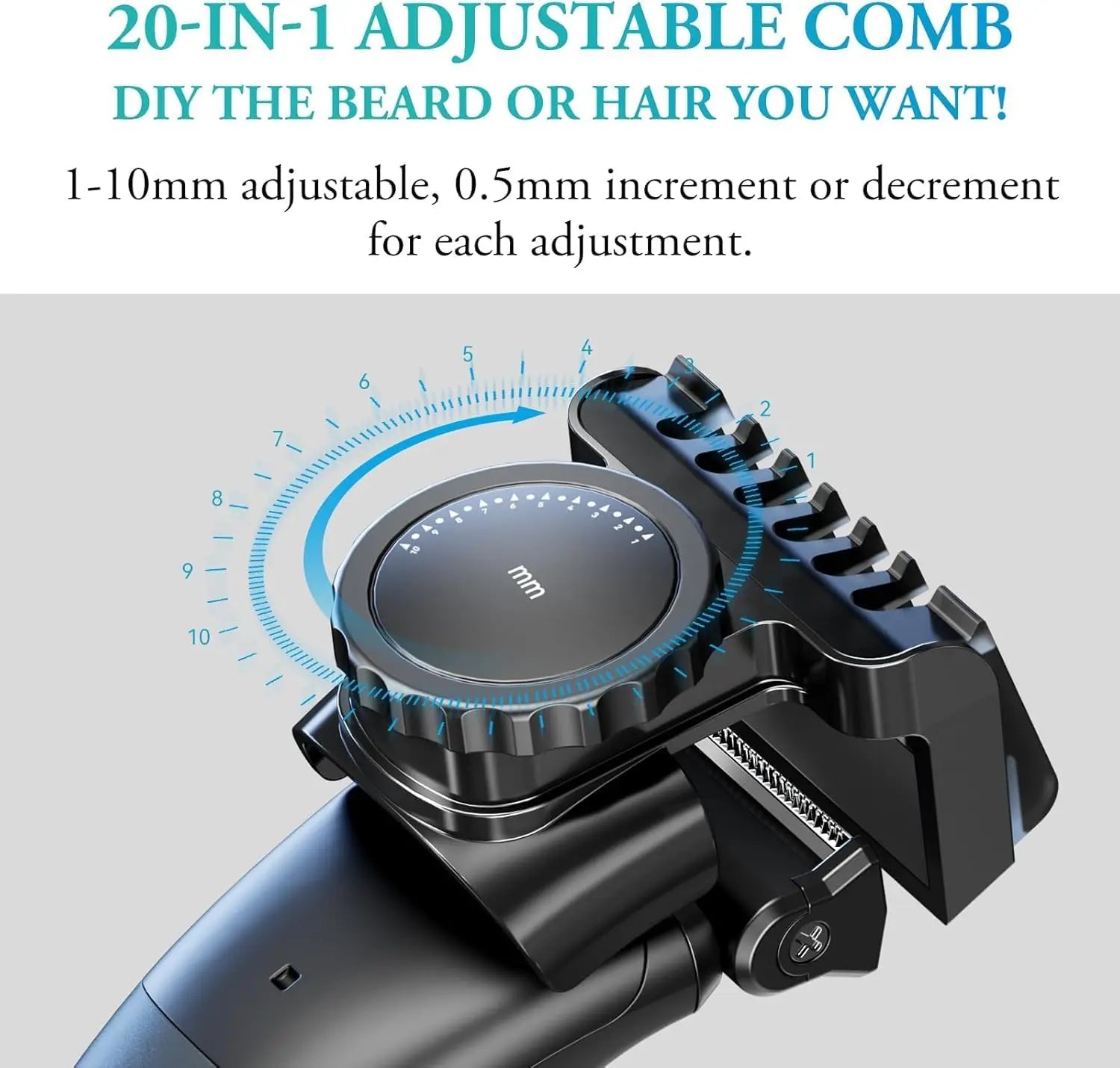 Body Hair Trimmer for Men - 6.0 Upgraded Groin & Pubic Hair Trimmer, 2-in-1 Professional Dual-Head Body Shaver IPX6 Waterproof Wet/Dry Use Rechargeable Versatile Ball Shaver (Black)