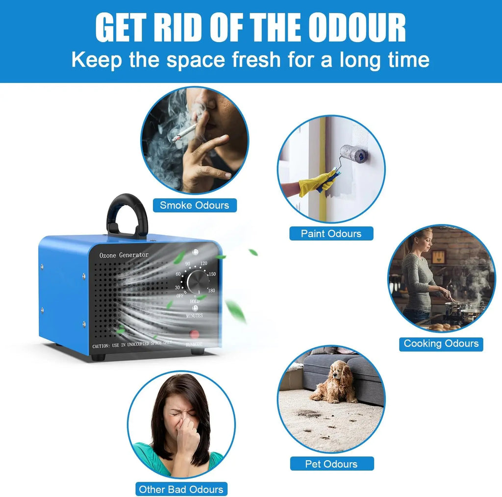 0zone Generator, 30000mg/h 0zone Machine Ionizer for Home/Basement/Smoke/Pet Room