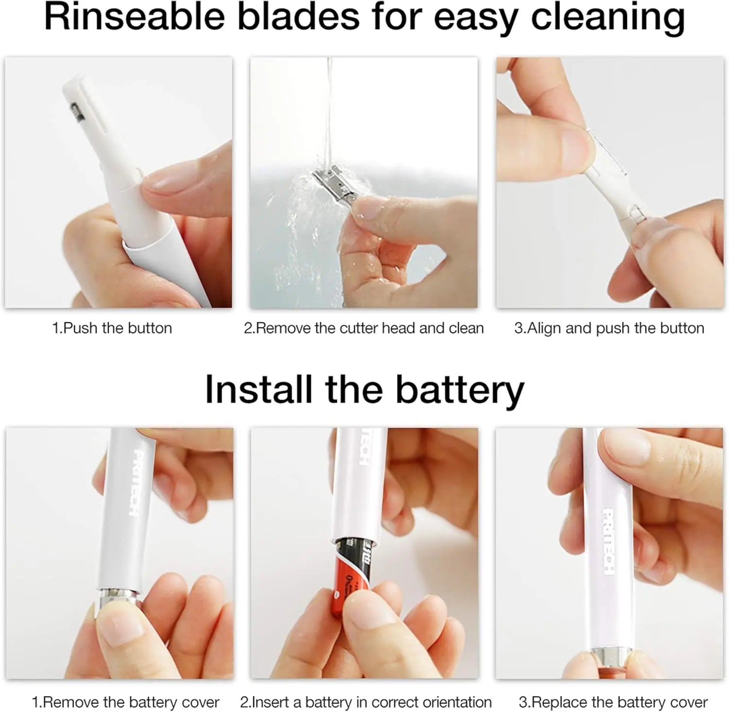 Electric Shaver Women's Eyebrow Razor Trimmer Portable Mini Eyebrow Face Razor Trimmer for Women Eyebrows / Face / Body / Facial Treatment, Precision Shaving, No Risk of Cutting