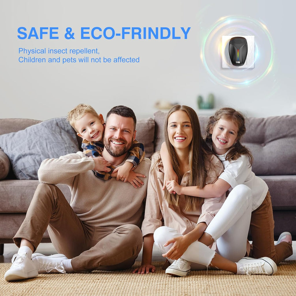 Haycone 2023 Upgraded Version Ultrasonic Pest Repeller, Indoor Ultrasonic Repellent for Cockroach, Rodent, Mouse, Insect, Mosquito, Mice, Spider, Ant, Electronic Pest Control,