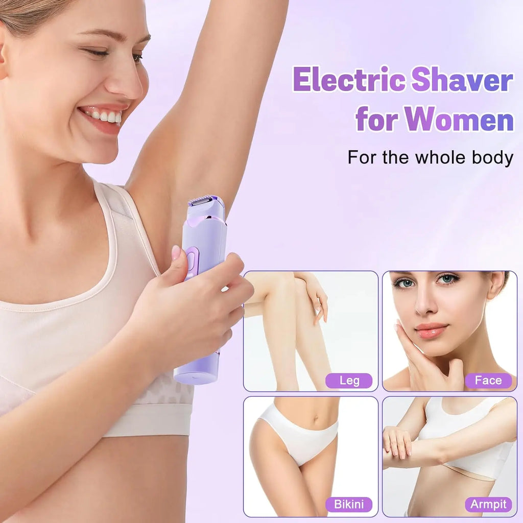 Bikini Trimmer 2025 Latest Model 2-in-1 Bikini Trimmer Women's Intimate Area, Rechargeable Portable Waterproof Pain Free Razor, Bikini Skin Trimmer, For the Whole Body