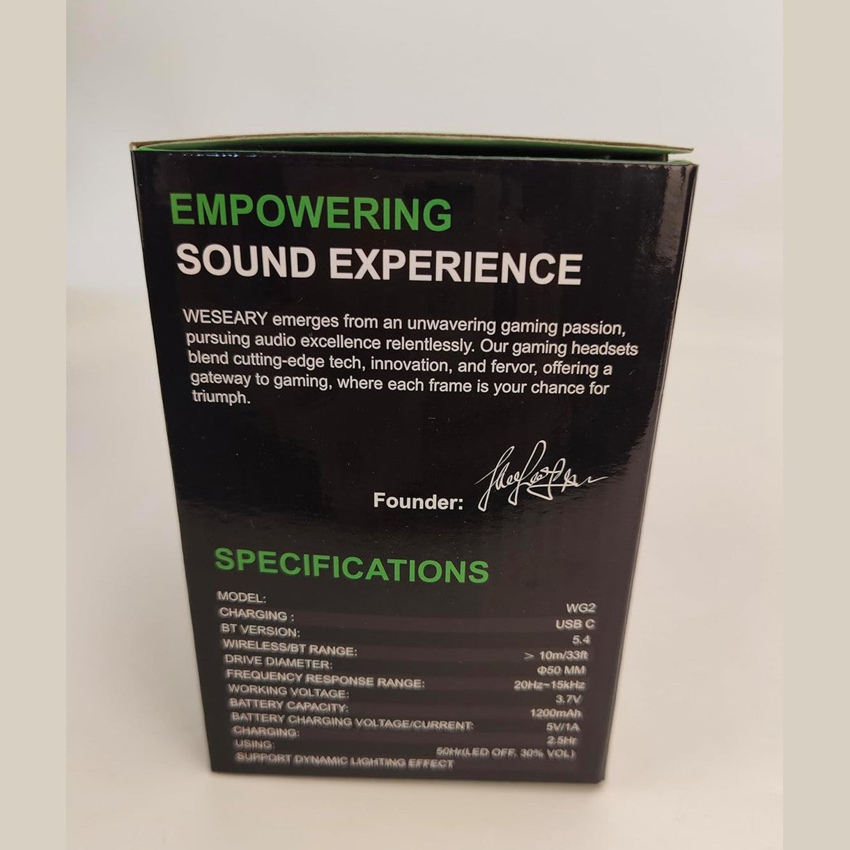 WESEARY WG2 Wireless Gaming Headsets with Microphone for PS5, PS4, PC, Switch, Mac, Crystal Stereo Bluetooth Headphones, PS5 Headset Wireless 2.4GHz with Lossless Audio, 50 Hr Battery, Cool RGB