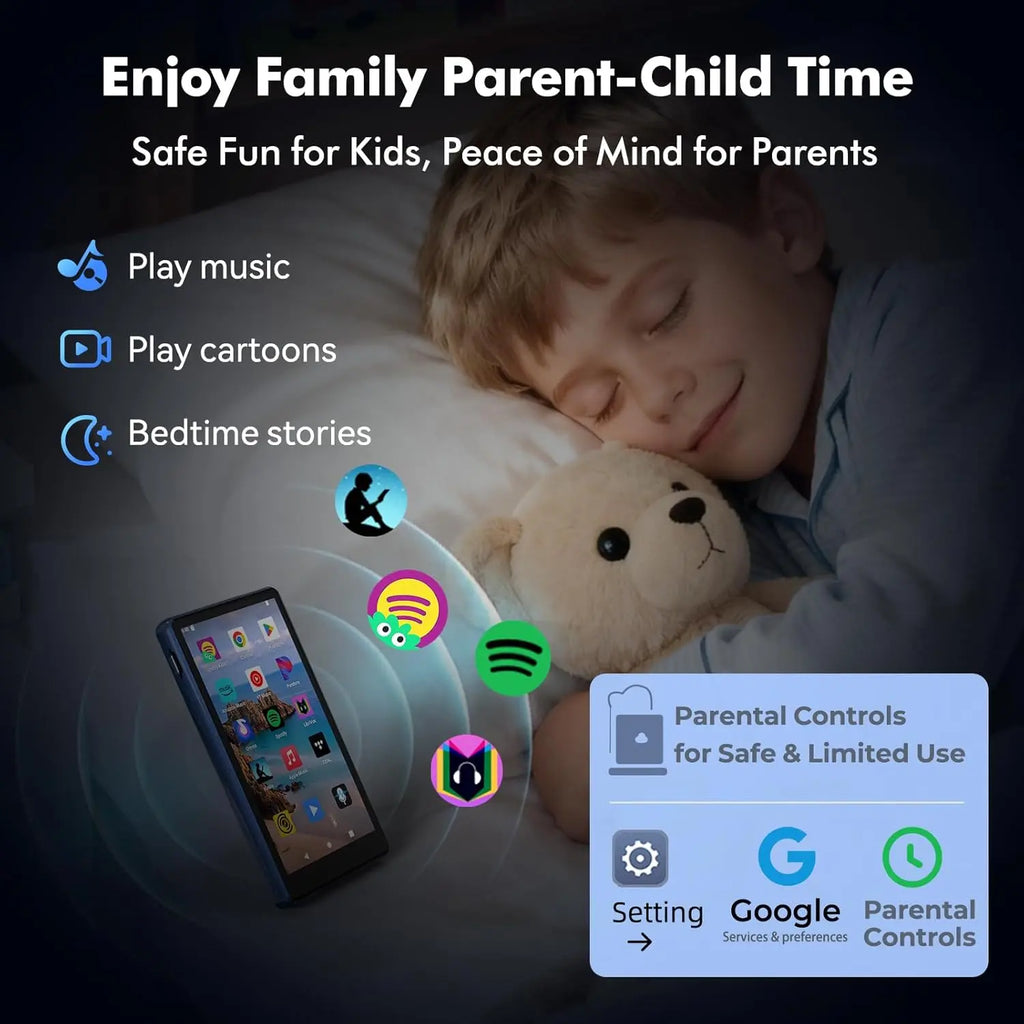 160GB Android MP3 Player with Bluetooth and WiFi, 4.5" Touchscreen MP4 Music Player with Spotify, Amazon Music, YouTube, Google Play, Speaker, Parental Control, HiFi Audio, FM Radio, Up to 1TB