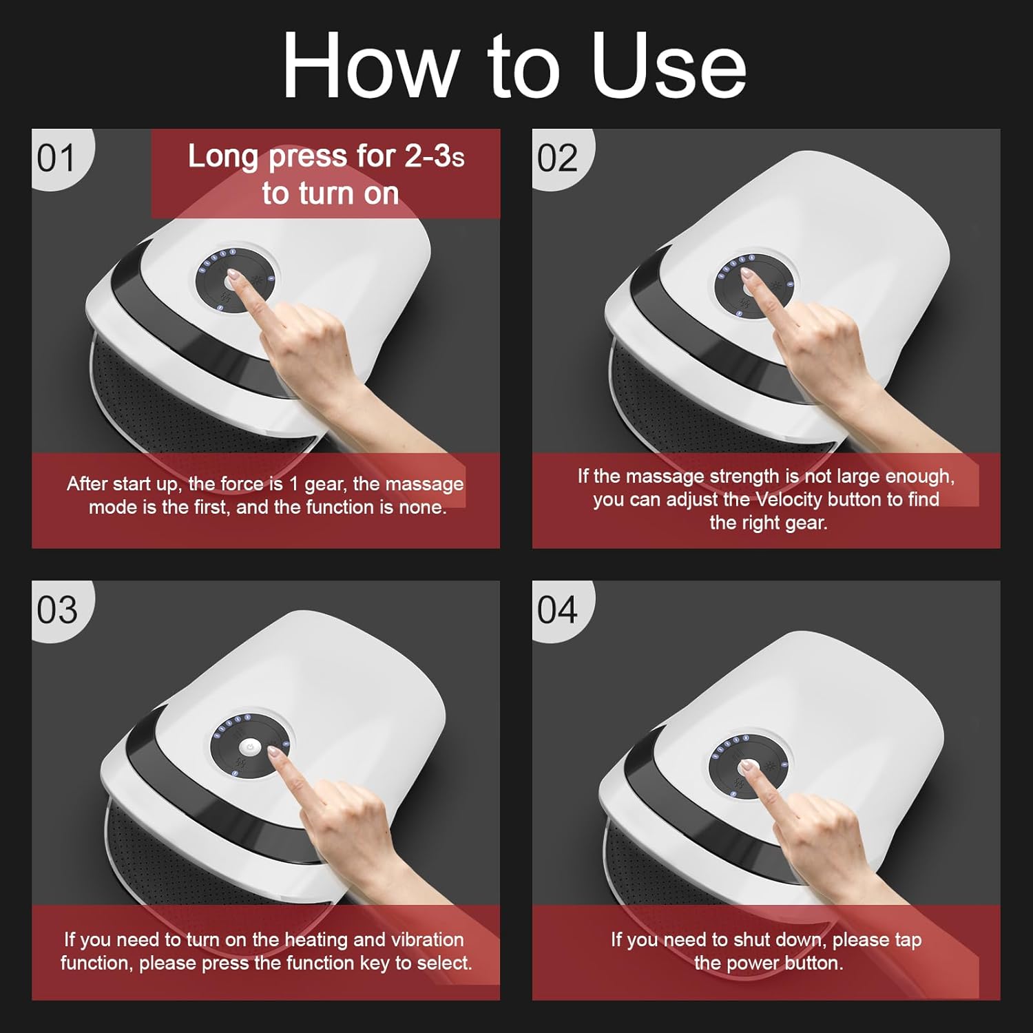 Christmas for Men Women - Hand Massager with Compression & Heating,Personalised Gifts for Women,Grandma Gifts for Women Men Mom