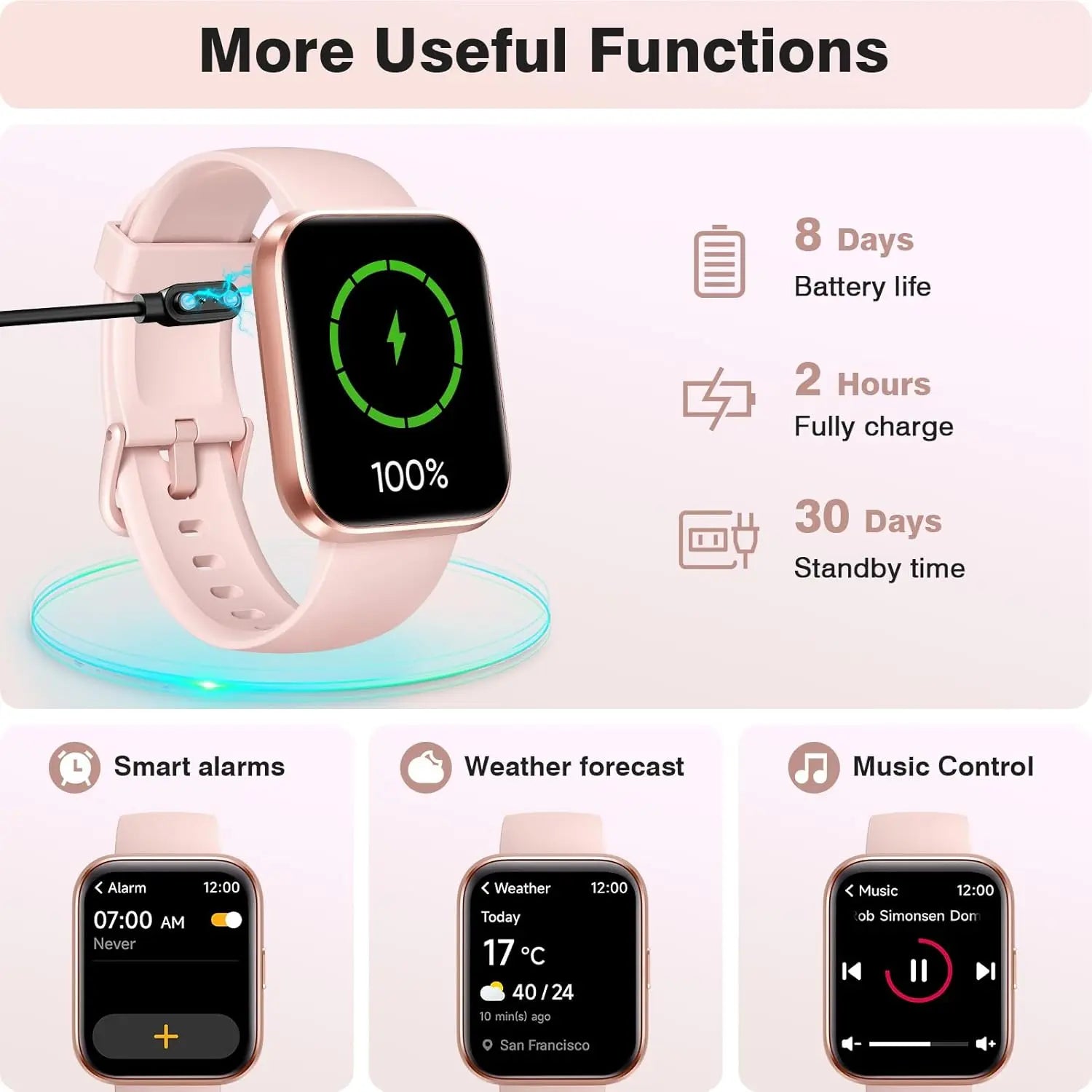 Smart Watch for Women(Answer/Make Call), Alexa Built-in 1.8" Touch Screen Fitness Watch with SpO2 Heart Rate Sleep Monitor, 100+ Sports IP68 Waterproof Step Counter Ladies Smartwatch for iOS Android