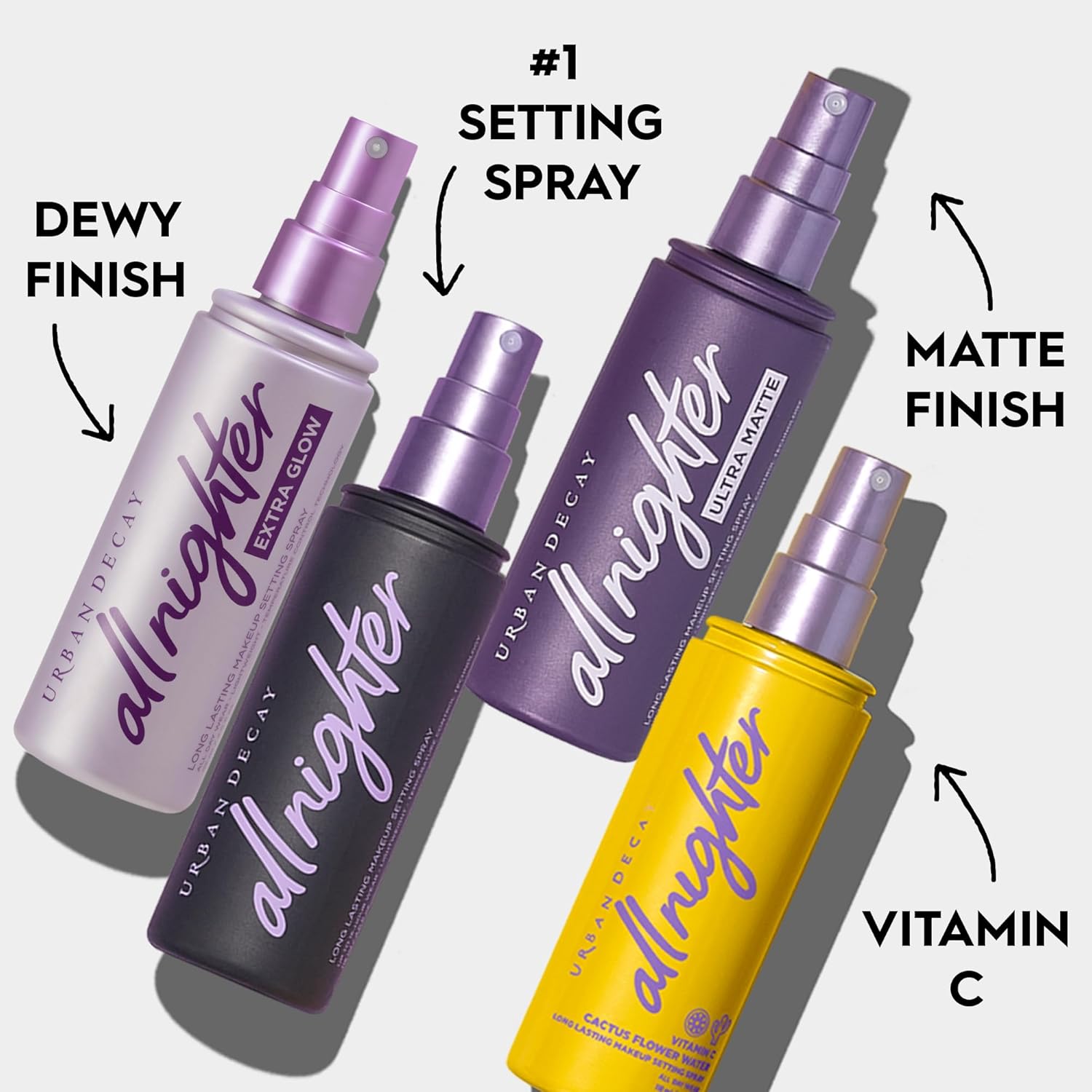 Urban Decay All Nighter Makeup Setting Spray, Long-Lasting Fixing Spray for Face, Up to 16 Hour Wear, Vegan & Oil-free Formula*