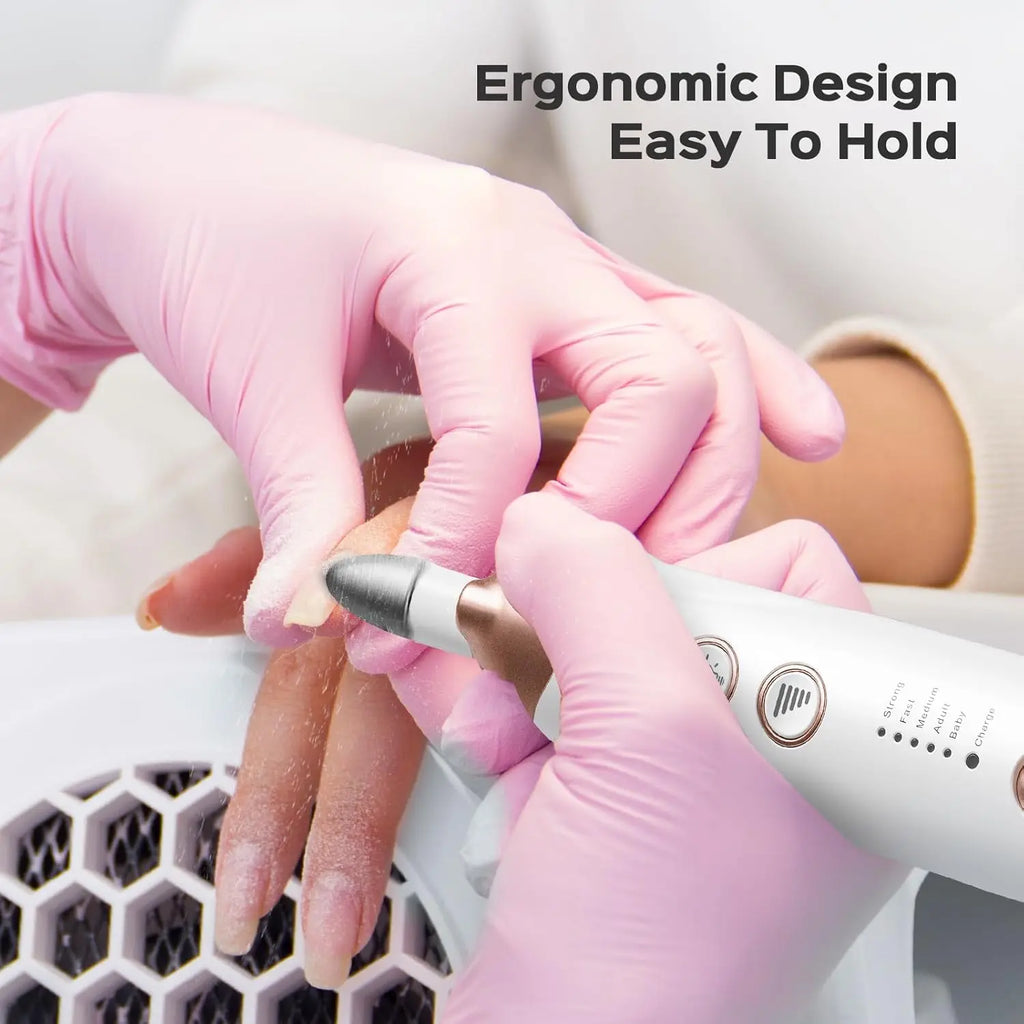 Professional Manicure Pedicure Kit Cordless: COSLUS 9 in 1 Electric Nail Drill Tools 5 Speeds Nail File Cuticle Grinder for Thick toenail 8Pcs Nail Drill Bits LED Pedicure Set for Feet Hand Women Men