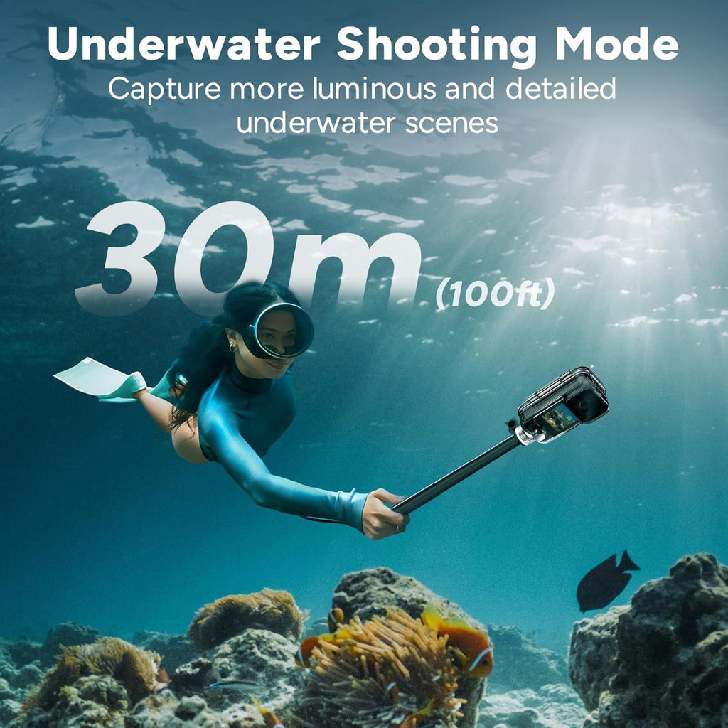 SJCAM C300 Pocket Vlog Camera Action Cam 4K, 7-Hour Battery Life, 6-Axis Stabilization, Dual Touch Screen Body Camera, 30 Metres Waterproof, for Vlogging and YouTube Live Streaming