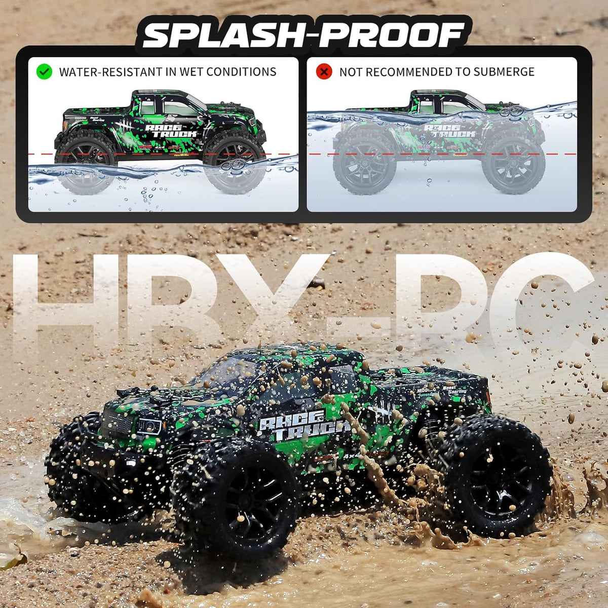 HAIBOXING 18859 1:18 Scale All Terrain RC Car, Hobby 4WD Remote Control Car