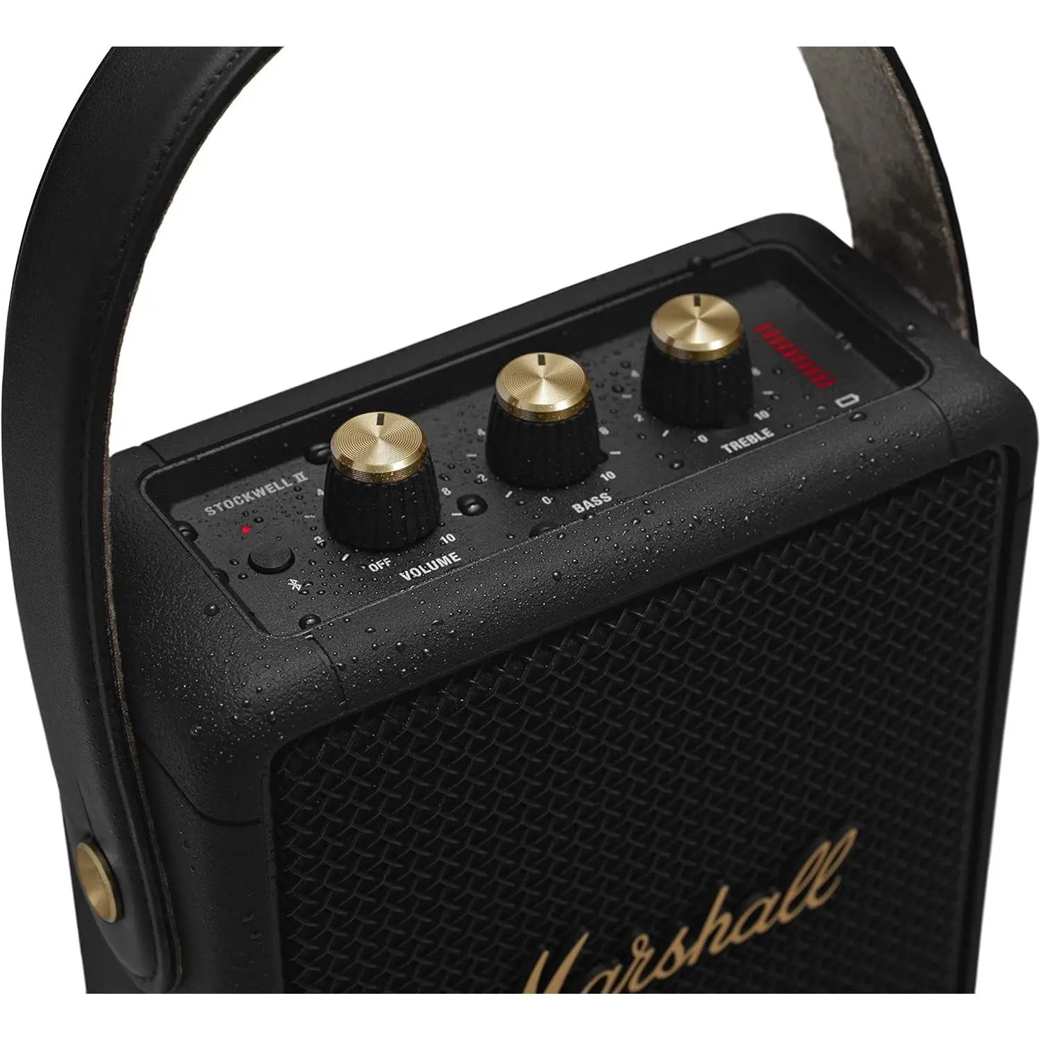 Marshall STOCKWELL II Portable Bluetooth Speaker with 20+ Hours of Playtime — Black & Brass (2 Year Warranty)