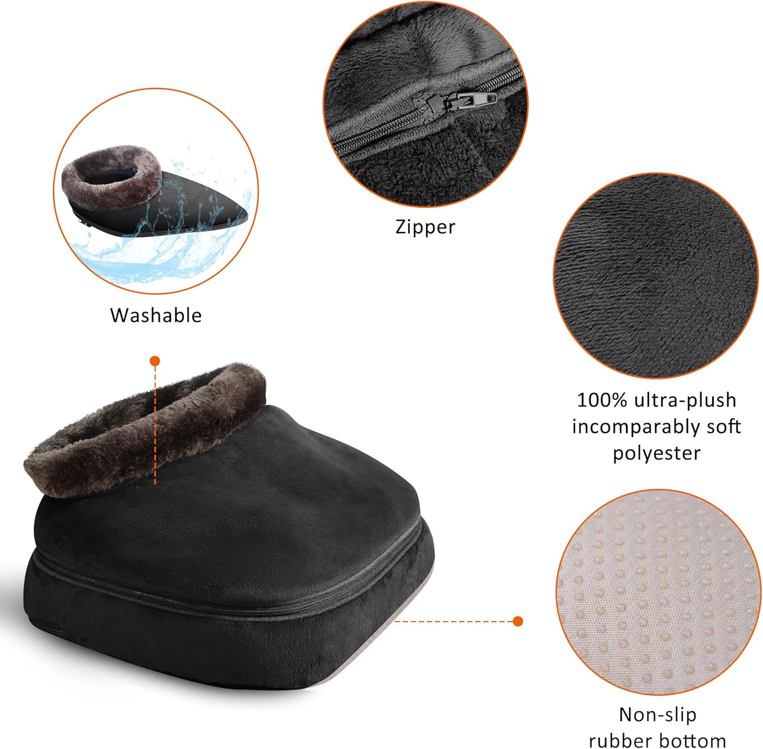 Snailax 2-in-1 Shiatsu Foot and Back Massager with Heat - Kneading Feet Massager Machine with Heating Pad, Back Massage Cushion or Foot Warmer,Massagers for Back,Leg,Foot,Gifts for Women,Men