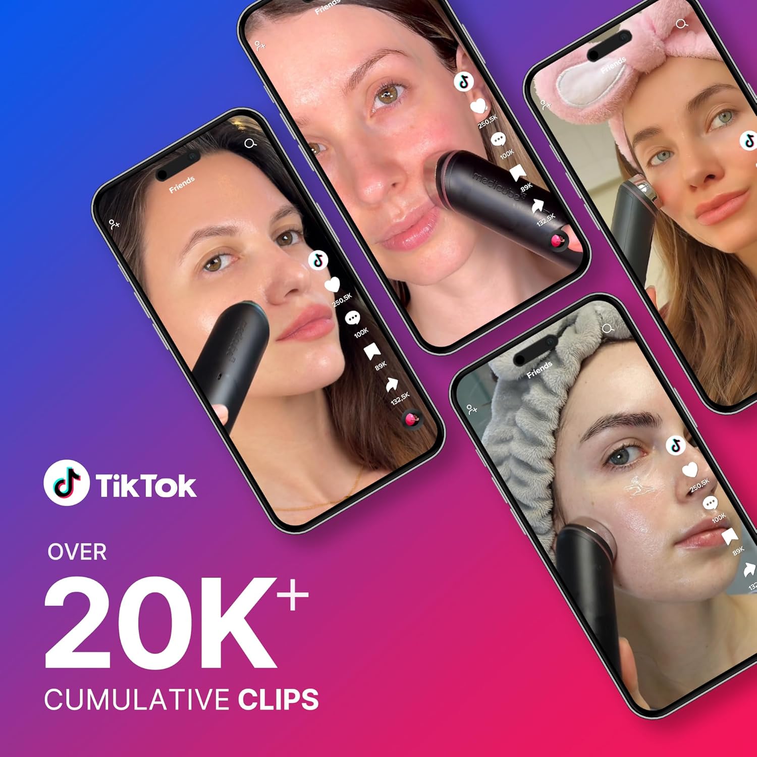 Medicube Age-R Booster Pro Pink | 6-in-1 Real Glass Annealing Device | Glass Skin with Improved Absorption, Shine, Elasticity, Pore Care | LED Skin Care Device | Korean