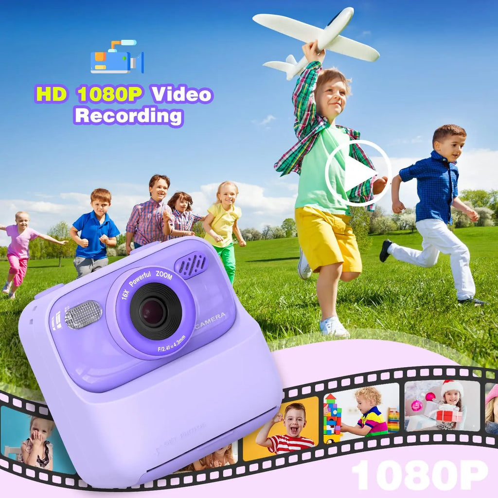 Masterbee Instant Camera, Kids Gift, 3-12 Years, Purple