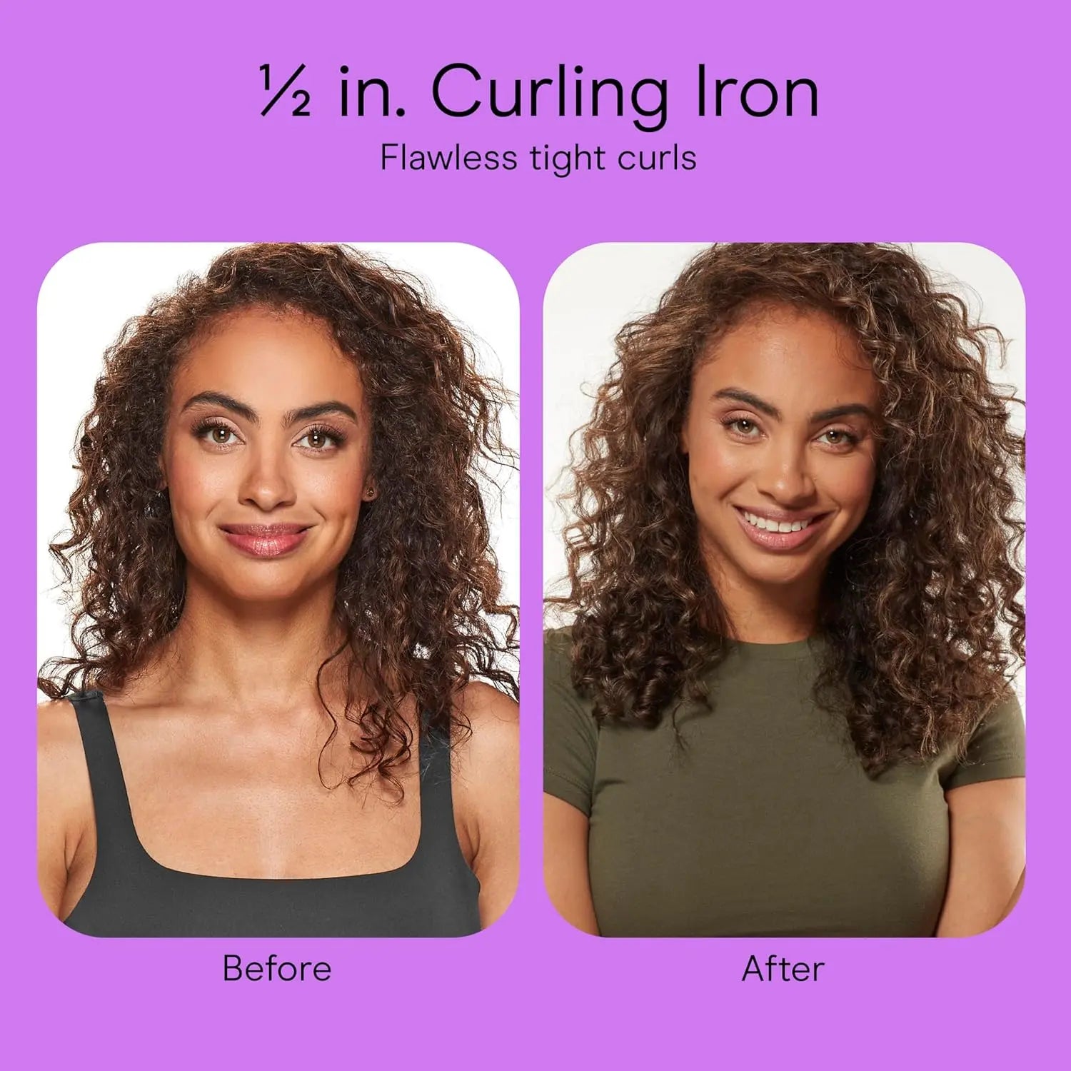 Conair 1/2 inch ceramic double curling iron