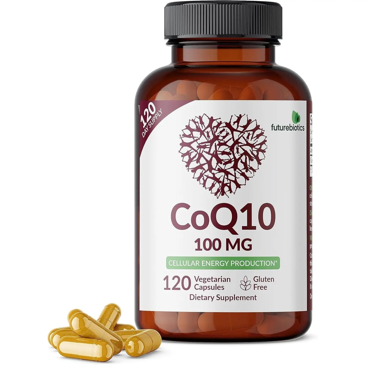 Futurebiotics CoQ10 100 MG Cellular Energy Production, 120 Vegetarian Capsules