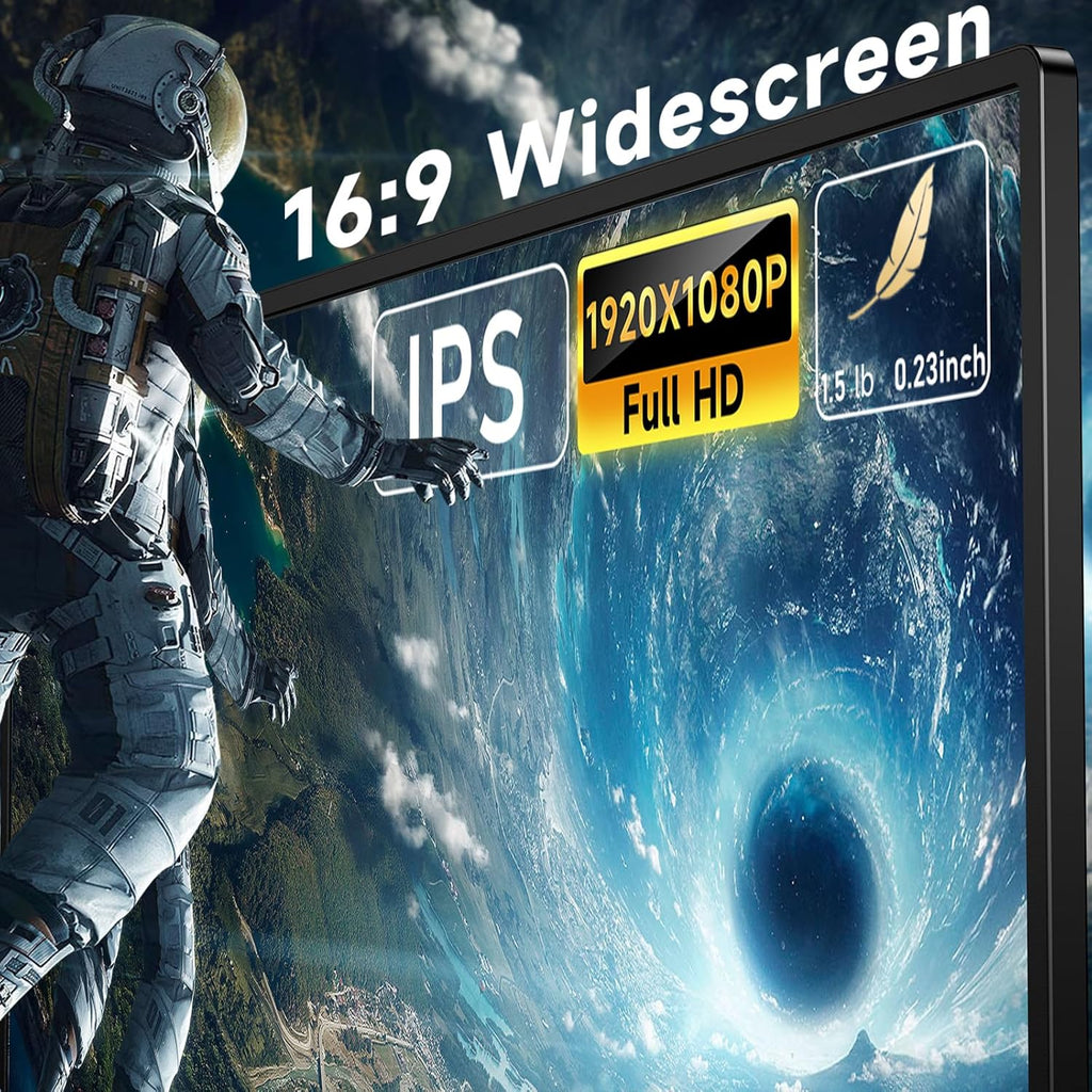 XGaming Portable Monitor 15.6inch 1080P FHD IPS USB-C Laptop Monitor, HDMI Computer Display w/Smart Cover & Speakers, Ultra Slim HDR Gaming External Screen for Laptop PC Phone Mac Xbox PS4 Switch