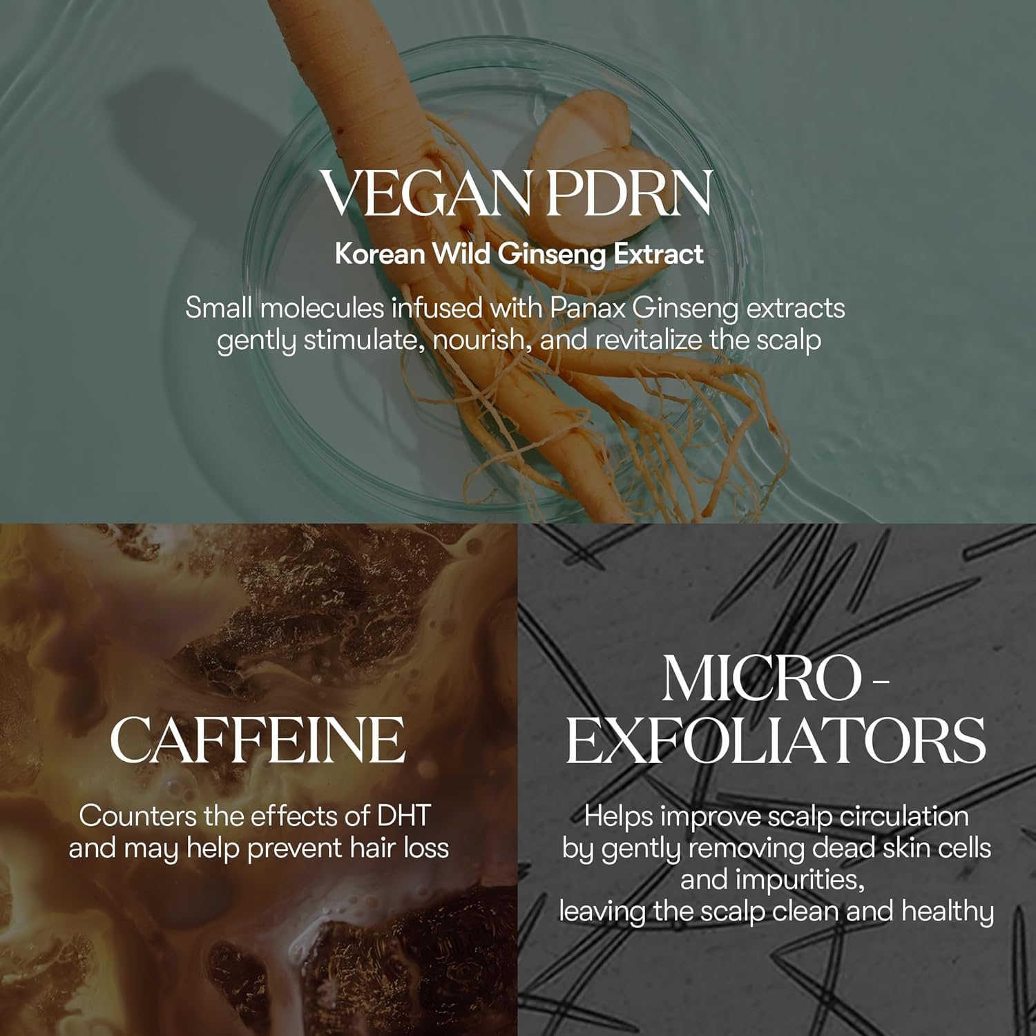 VT COSMETICS PDRN REEDLE SHOT HAIR AMPOULE 100dl, Vegan PDRN, Slow aging, Scalp treatment