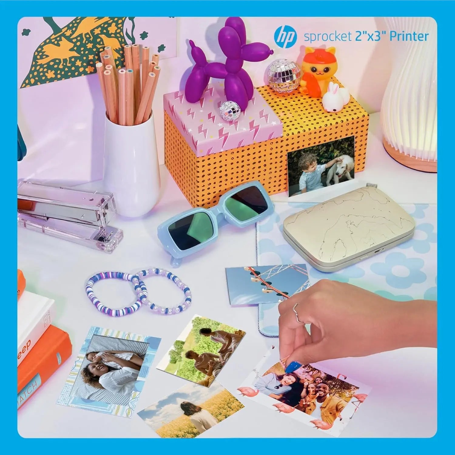 HP Sprocket Select Portable Instant Photo Printer for Android and iOS devices (Eclipse) Prints on 2.3x3.4” Sticky-Backed Zink Photo