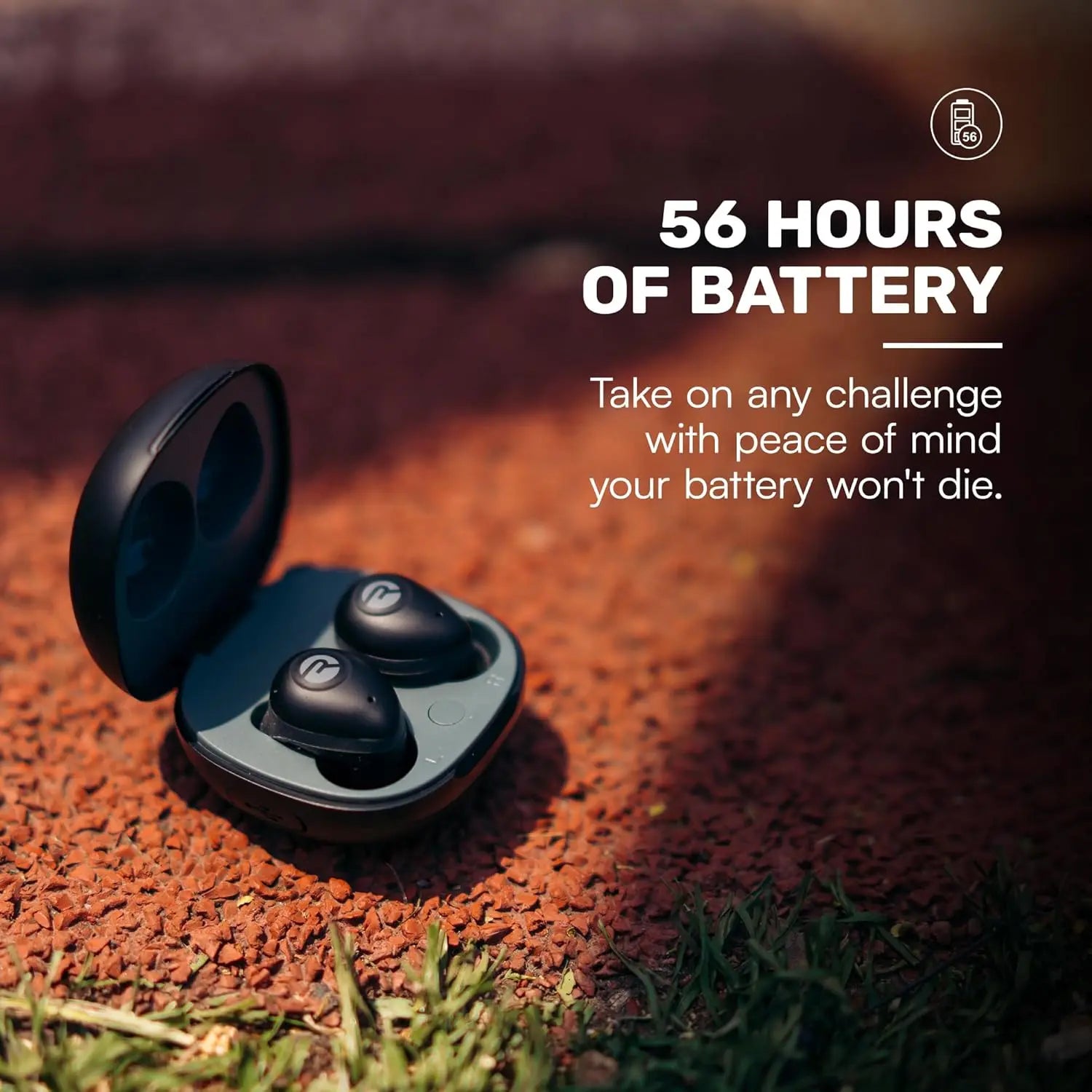 Raycon Fitness Bluetooth True Wireless Earbuds with Built in Mic 54 Hours of Battery IPX 7 Waterproof and Charging Case with Talk, Text, and Play Bluetooth 5.2 Portable Sport (Purple)