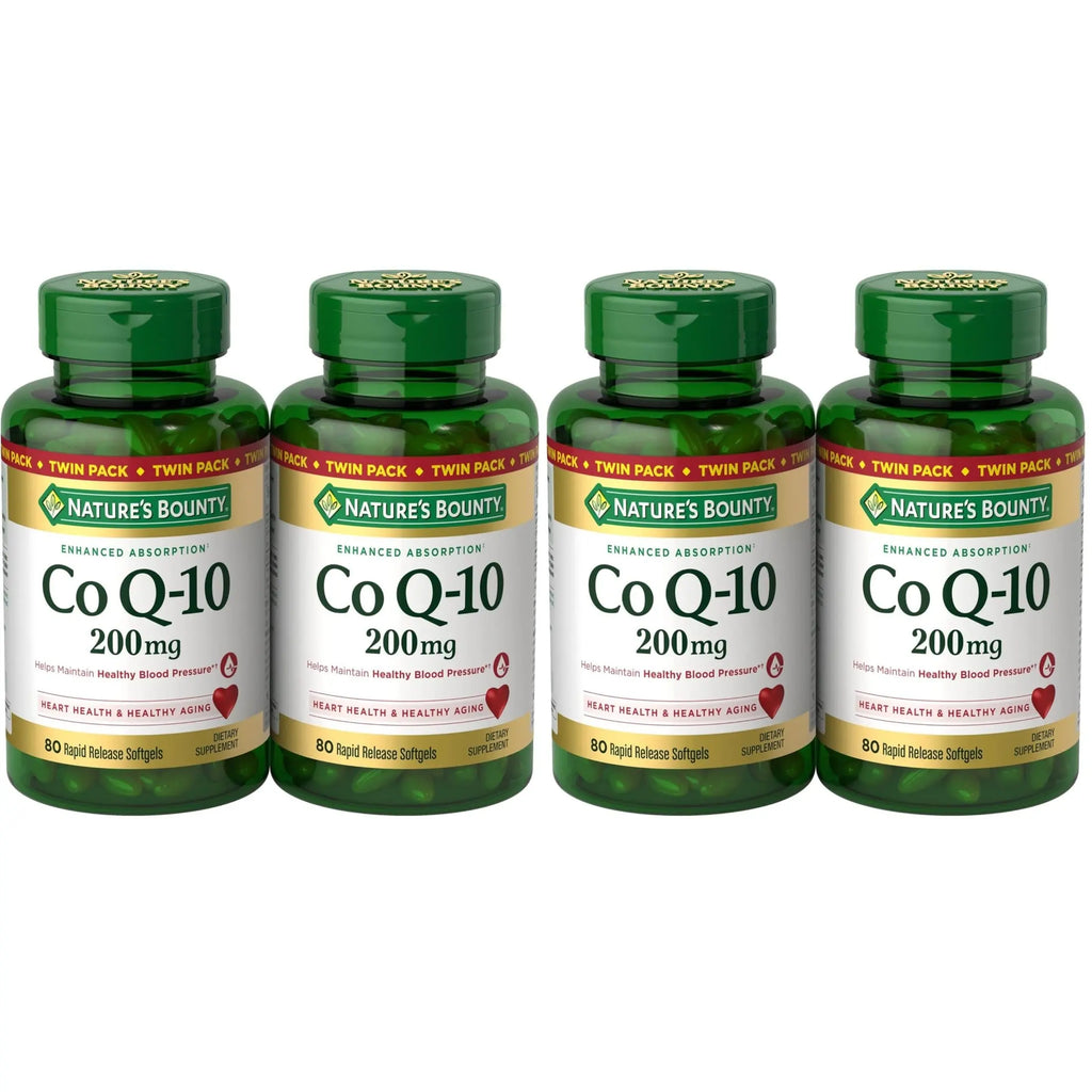 Nature's Bounty Co Q-10 200mg 80 count softgels twin pack bottles