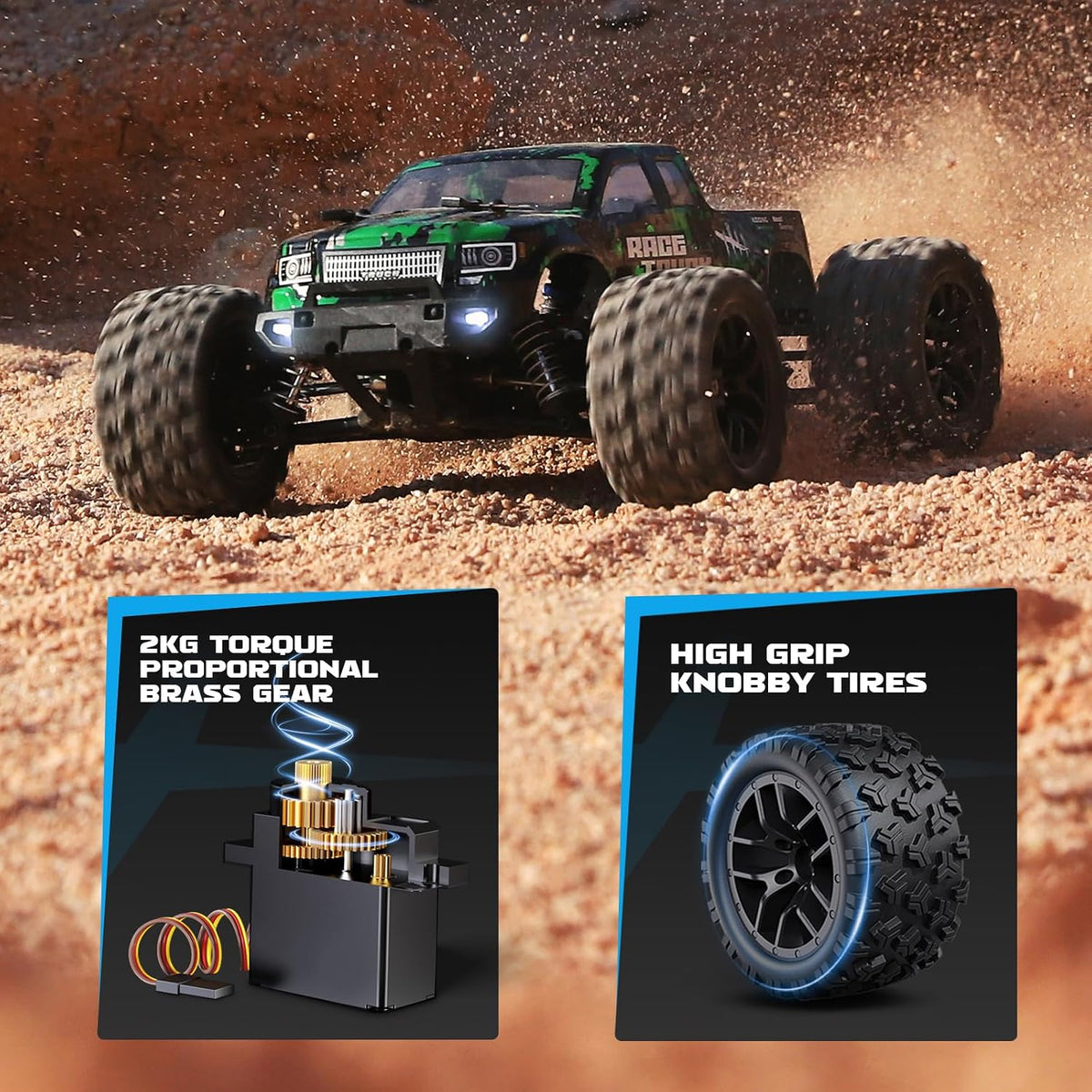 HAIBOXING 18859 1:18 Scale All Terrain RC Car, Hobby 4WD Remote Control Car