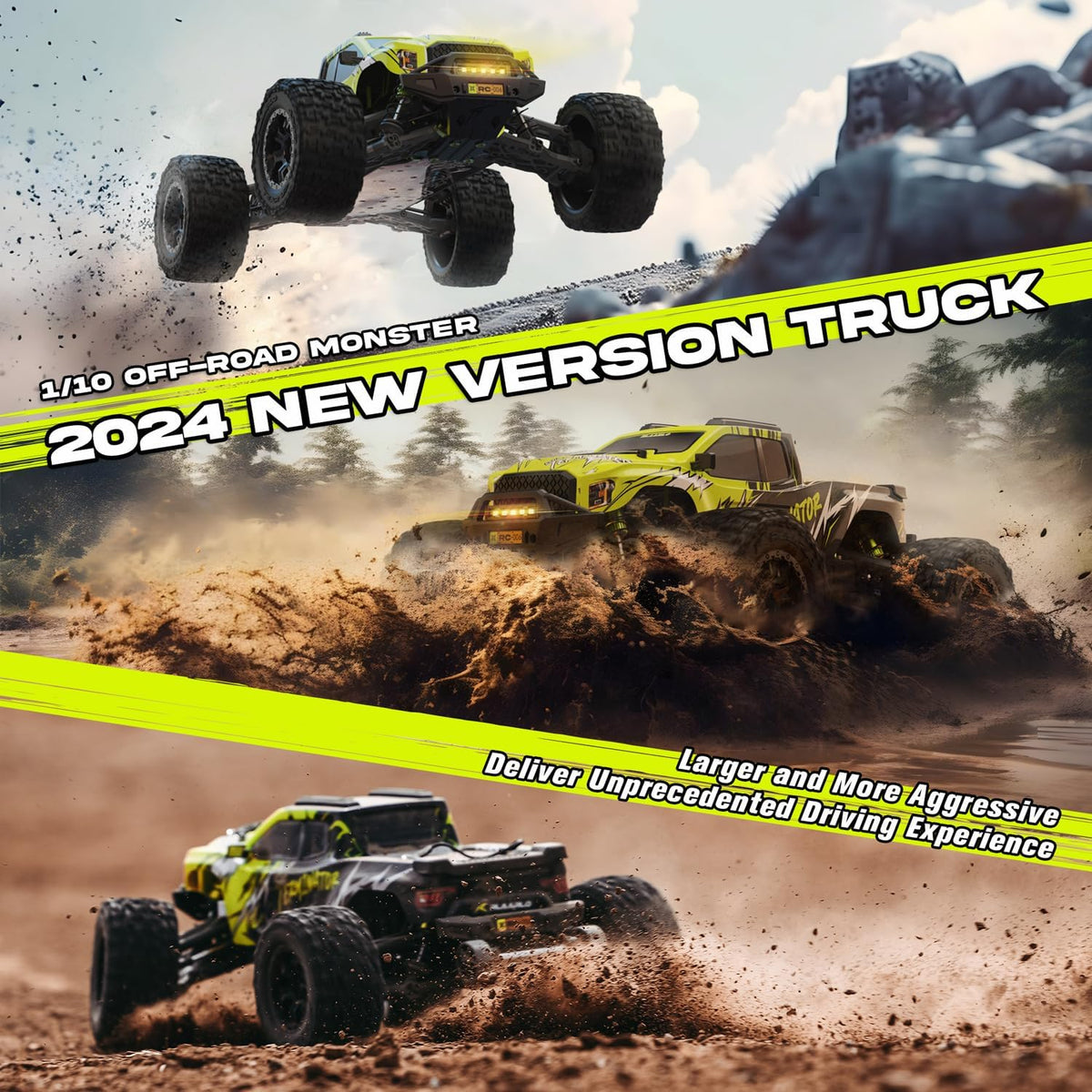 1/10 RTR Brushless Fast RC Cars for Adults,Max 50mph,4WD,Waterproof,3S Lipo