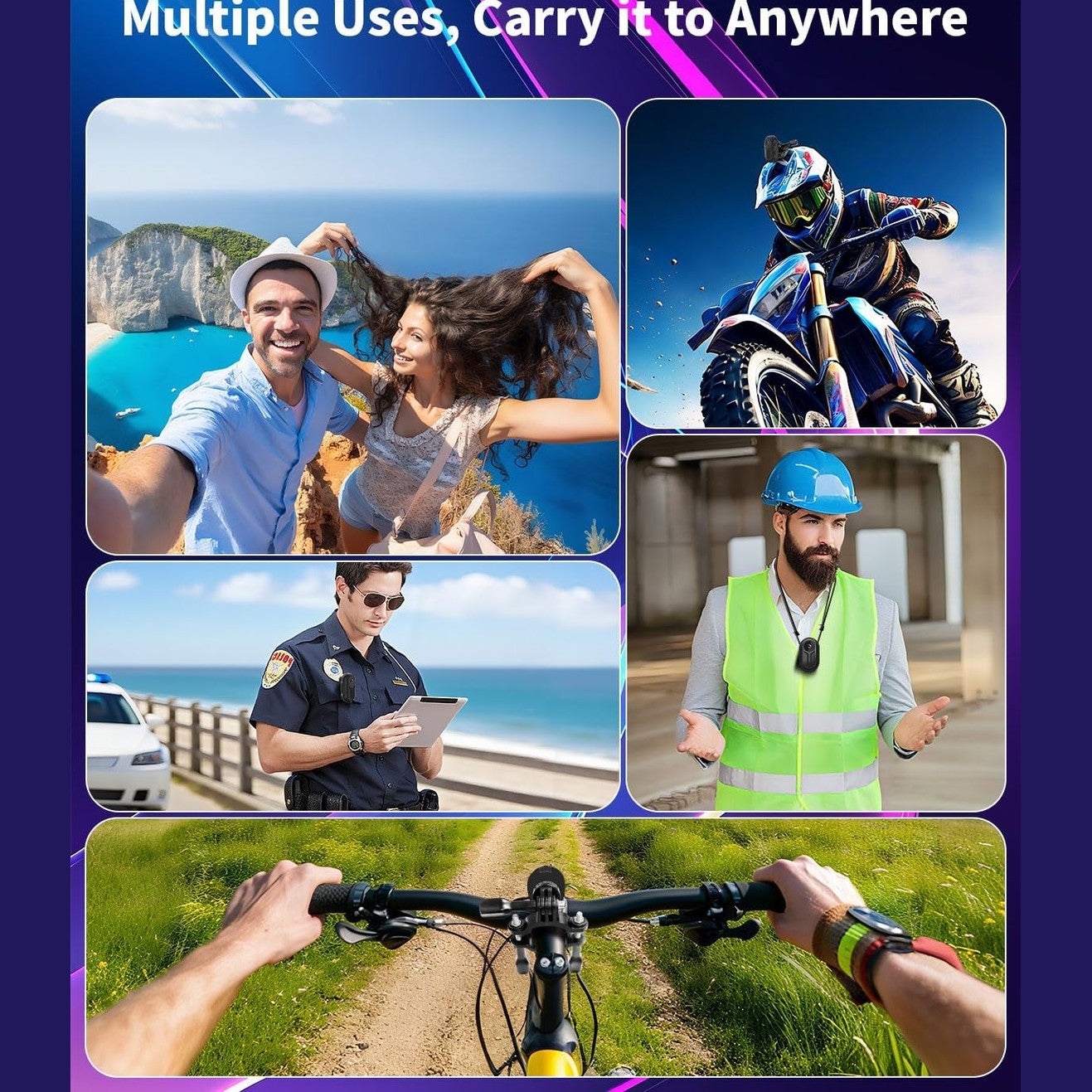 Nisanuki Mini Action Cam, 120° Action Camera Sports Camera with Screen, 1080P HD Body Cam Magnetic Camera with Night Vision Camcorder for Motorcycle Helmet Bike Inch Vlog