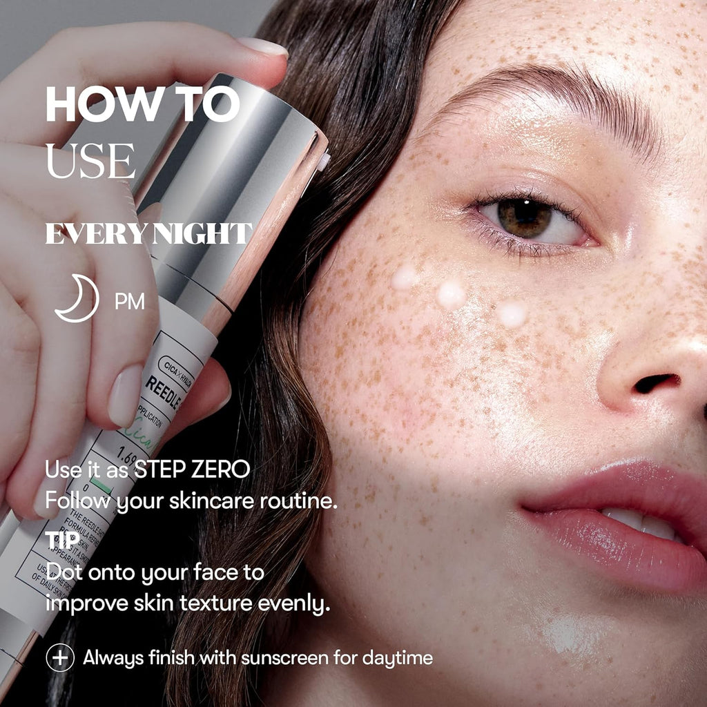 VT COSMETICS CICA Reedle Shot 100, Spicule Microneedling Serum for Pore Care & Exfoliation, Exosome, Centella Asiatica for Glass Skin, Skin Texture, Korean Liquid Skin Booster (1.69 Fl Oz / 50ml)