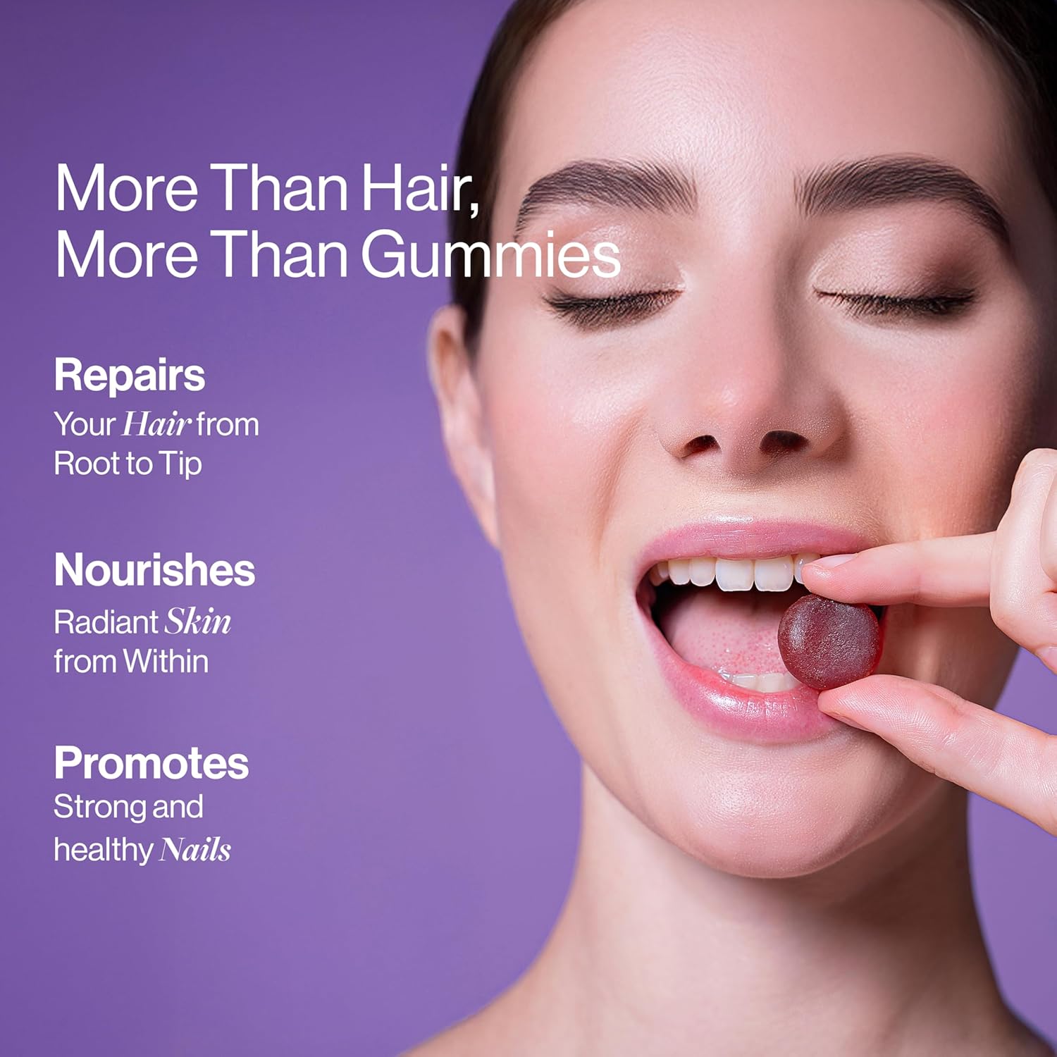 Be Bodywise Biotin Hair Gummies I Sugar Free I 60 Day Pack I Healthy Hair,Skin,Nails I '6-in-1' Biotin, Zinc, Folic Acid, Vitamin C, Keratin & Multivitamin I Gut FriendlyI Strawberry FlavorI100% Vegan