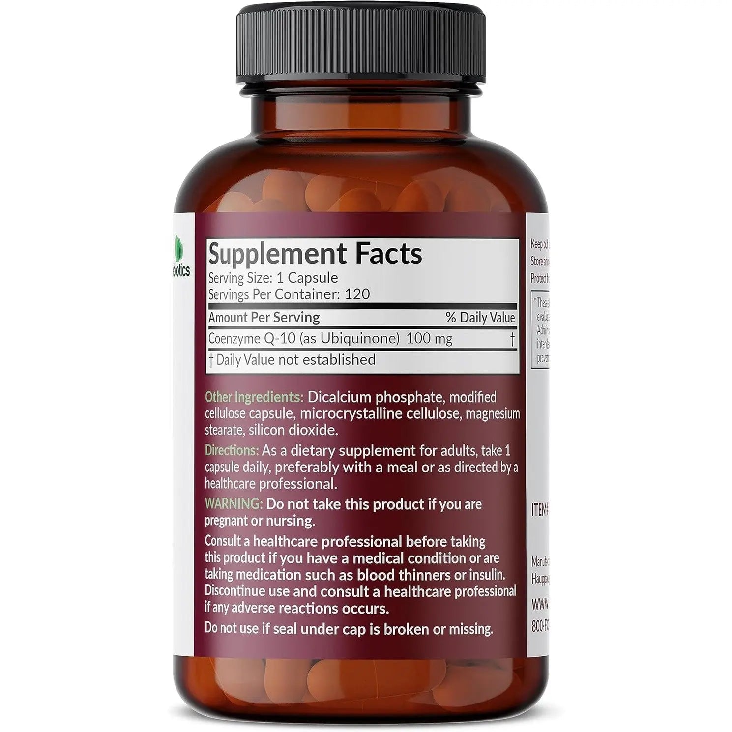 Futurebiotics CoQ10 100 MG Cellular Energy Production, 120 Vegetarian Capsules