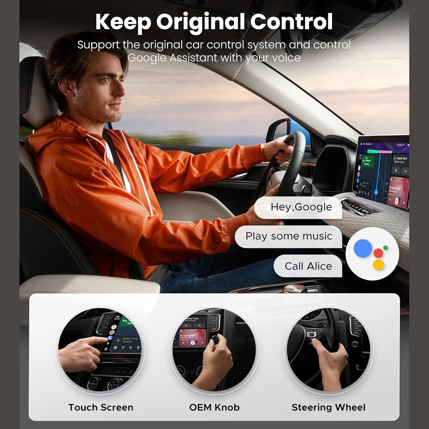 ByteWave Android Auto Wireless Adapter UK, 2025 Wireless Android Auto Adapter [Easy Setup Plug&Play Latency-Free] Converts OEM Wired to Wireless, Compatible with OEM Android Auto Equipped Vehicles