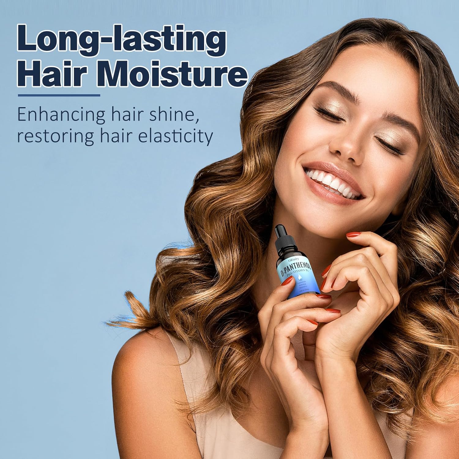 Viktairy D-Panthenol Liquid (1oz, 30g), Concentrate Pro-vitamin B5 Raw Active Ingredient for Skin Hydration, Cosmetic Grade Dexpanthenol for DIY Face, Hair, Nails and Skincare Serum, Moisture Cream