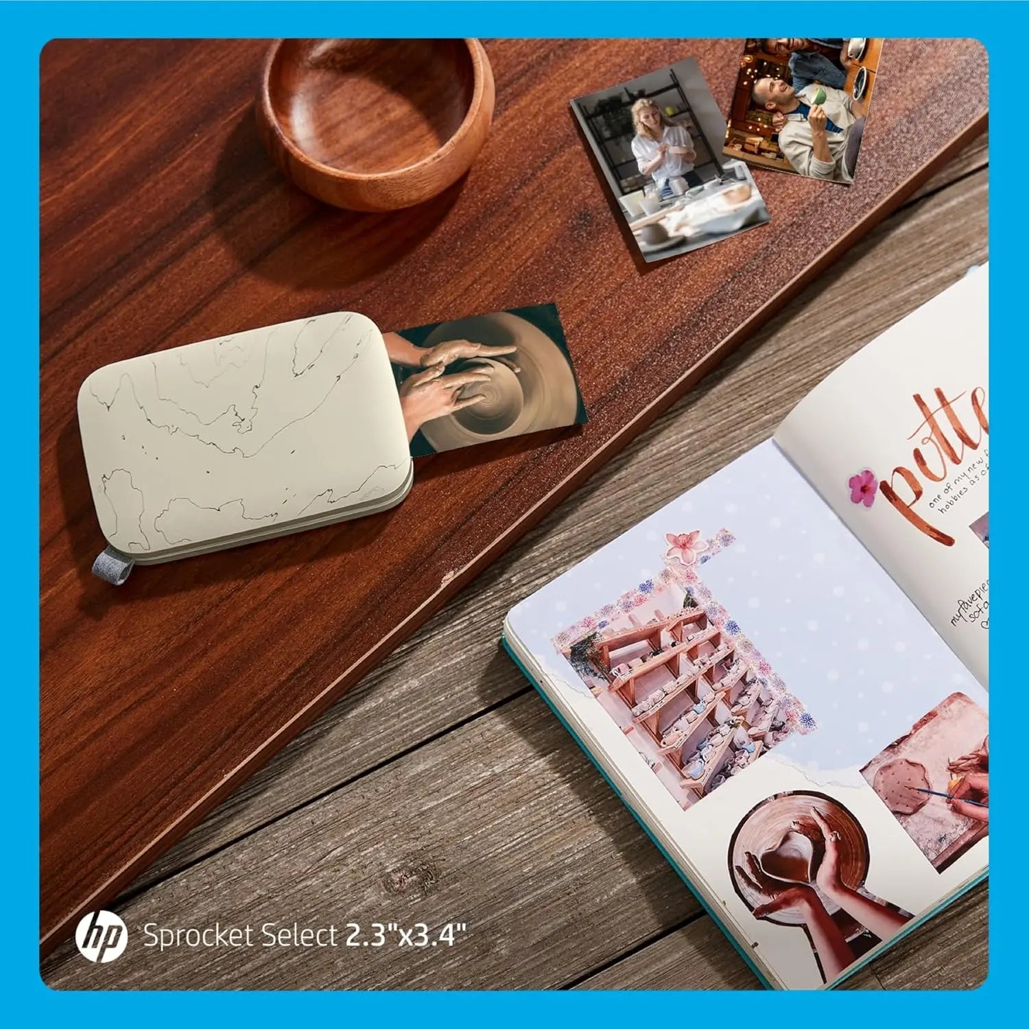 HP Sprocket Select Portable Instant Photo Printer for Android and iOS devices (Eclipse) Prints on 2.3x3.4” Sticky-Backed Zink Photo