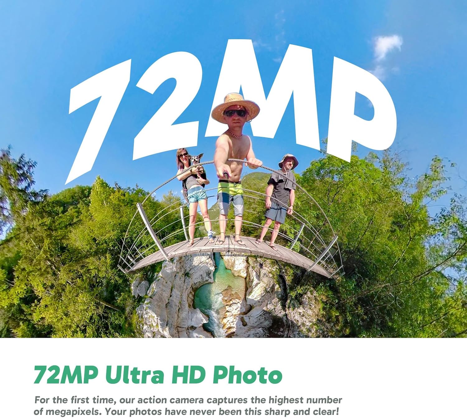 AKASO 360° Action Cam - 5.7K 72MP 360 Degree Action Camera with Dual 1/2 Inch 48MP Sensors, 2.29 Inch Touch Screen, Invisible Selfie Stick Effect, 360° Horizon Lock, AI Tracking, 2 x 1350 mAh Battery