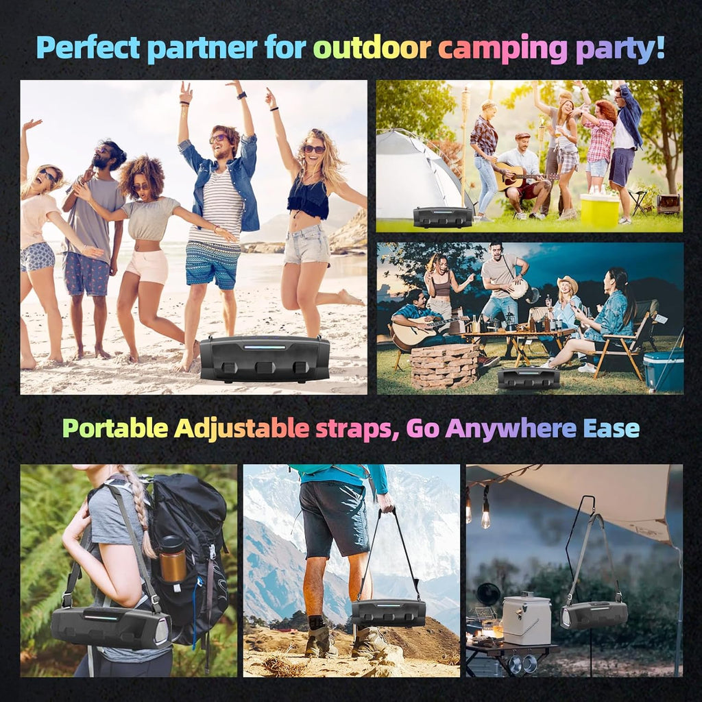 LENND Karaoke Speaker with Microphone,Karaoke Machine for Adults & Kids with Lights,Portable Bluetooth 5.1 Speaker,Karaoke Microphone Supports AUX USB TF for Outdoor Home Travel Party