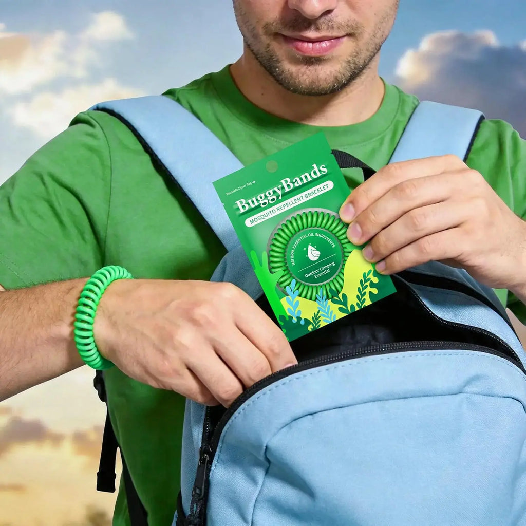 BuggyBands Mosquito Bracelets, 24 Pack Individually Wrapped, DEET Free, Natural and Waterproof Band