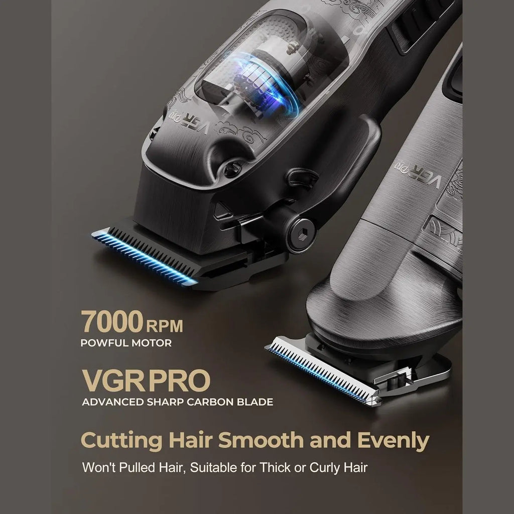 VGRPRO Hair Clippers for Men, Professional Cordless Hair Clippers and Trimmer Set, 4 in 1 Mens Beard Trimmer and Nose Ear Trimmer with Package Box Gray