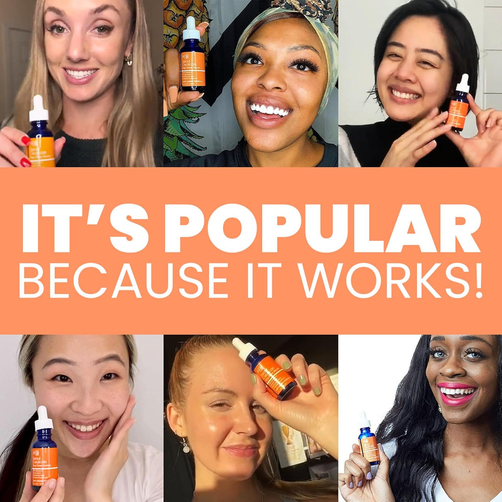 Korean Skin Care K Beauty - 20% Vitamin C Hyaluronic Acid Serum + CE Ferulic Acid Provides Potent Anti Aging, Anti Wrinkle Korean Beauty 1oz