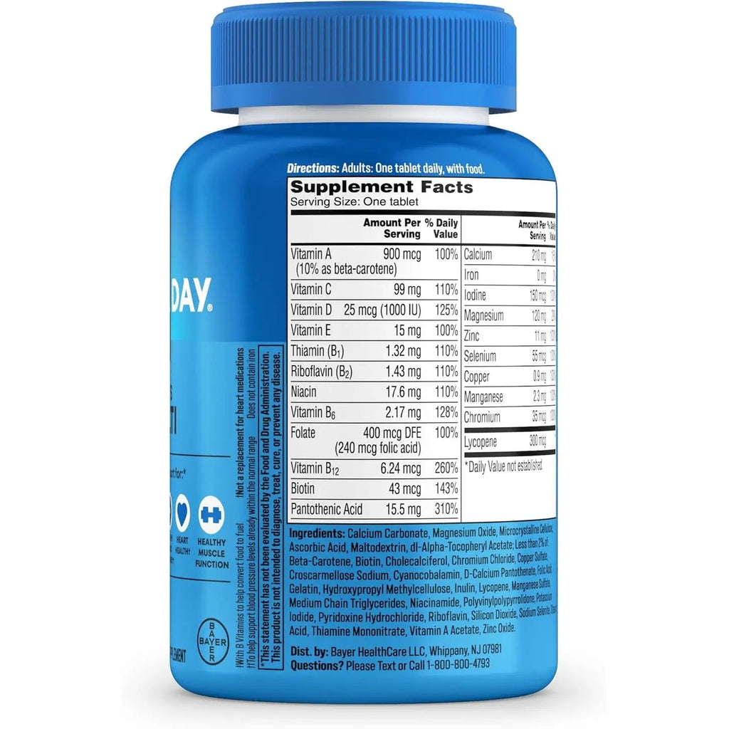 One A Day Multivitamin for Men - Daily Mens Multivitamins with Vitamin D, Zinc, Folic Acid, and B Vitamins, Physical Energy Support, 200 Count