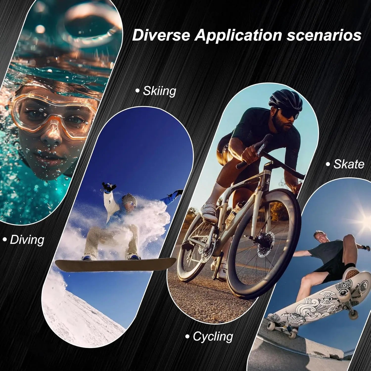 4K Thumb Action Camera | 128G Sports Camera for POV Photoshooting: Waterproof Sports Camera The Size of a Thumb Suitable for Running Cycling Swimming Hiking Adventure Etc (White)