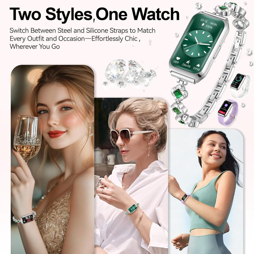 Homailida Smartwatch for Women with Make/Answer Calls, 1.47" HD Display Waterproof Fitness Smart Watch with Heart Rate Sleep Monitor Sports Modes Activity Tracker for iOS Android